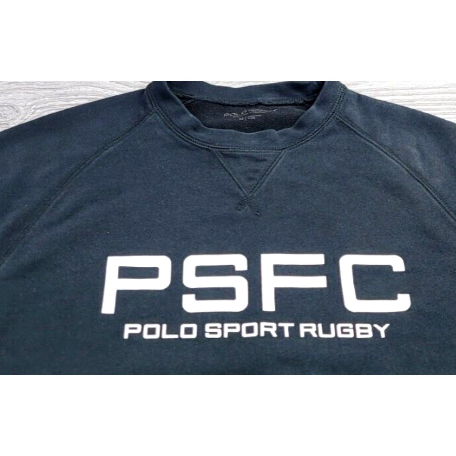 Vintage Polo Sport Ralph Lauren Black White Rugby Crewneck Men M Performance Sweatshirt Size US M / EU 48-50 / 2 - 4 Thumbnail