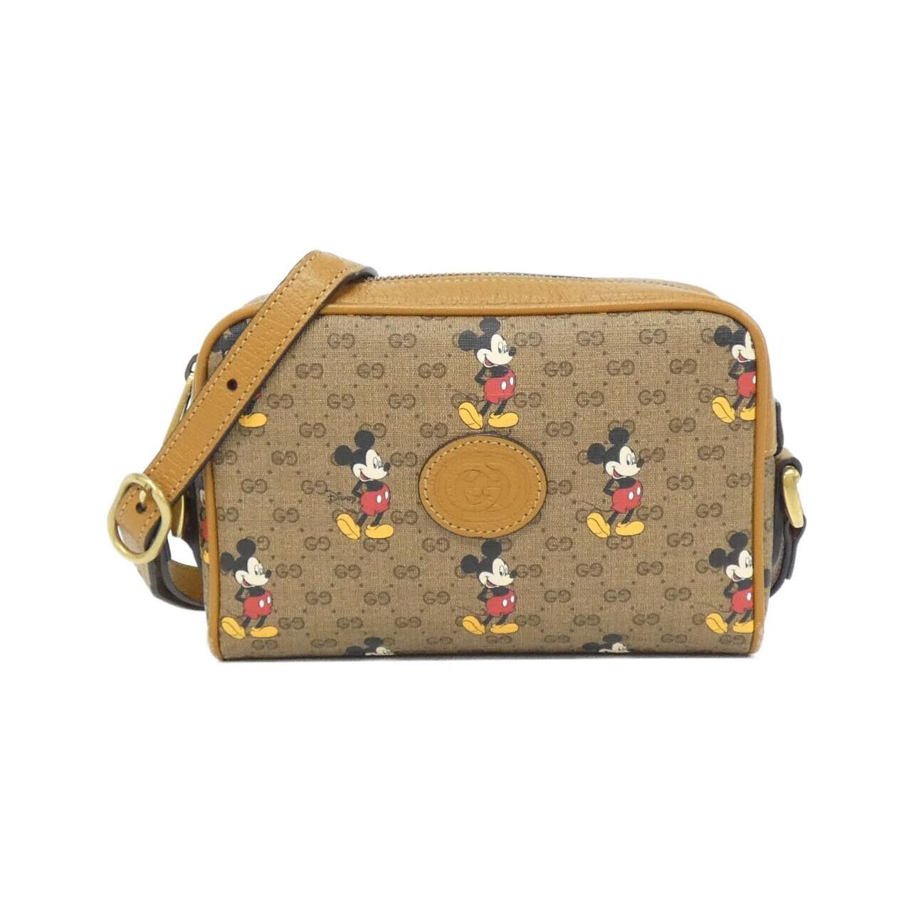 Gucci Gucci Gucci Mickey Print Mini GG Supreme Shoulder Bag Leather Shoulder Bag 602536 HWUBM DUTY FREE for USA Size ONE SIZE - 1 Thumbnail