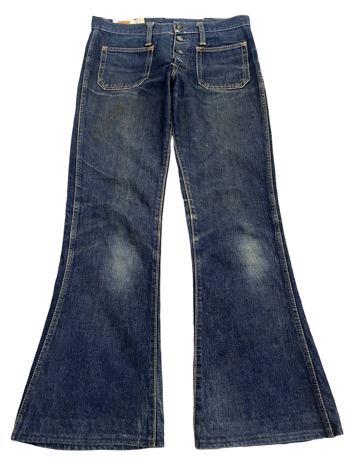 パンツ BIG JOHN super bell bottoms flare jeans Big John Revives Disco Bell Bottom Big Flares