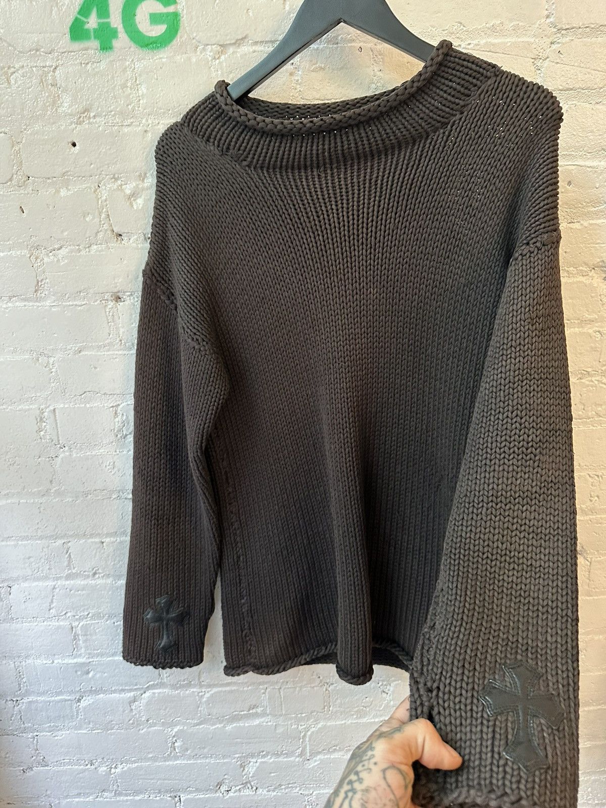 Chrome Hearts VINTAGE 1-1 KNITTED CHROME HEARTS SWEATER Size US M / EU 48-50 / 2 - 2 Thumbnail