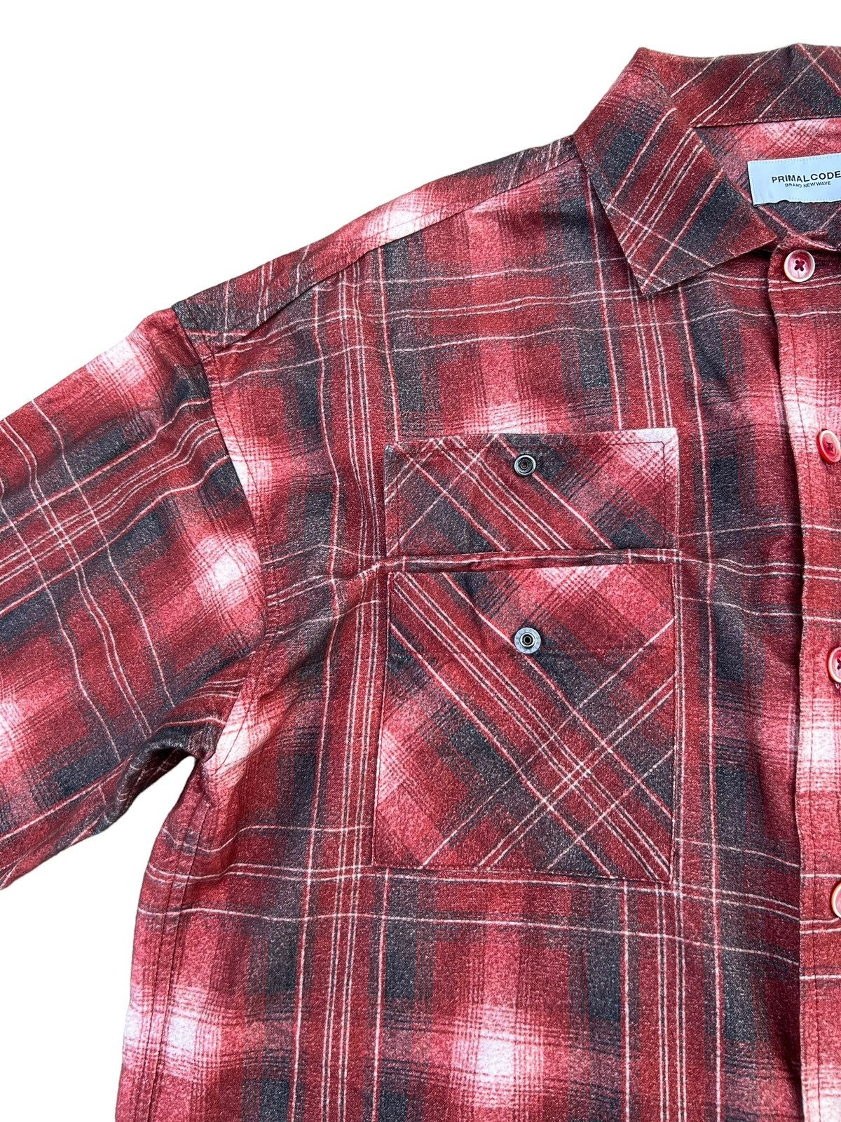 Flannel Primalcode Newwave Japan Plaid Big Fit Cropped lannel Shirt Size US XL / EU 56 / 4 - 6 Thumbnail