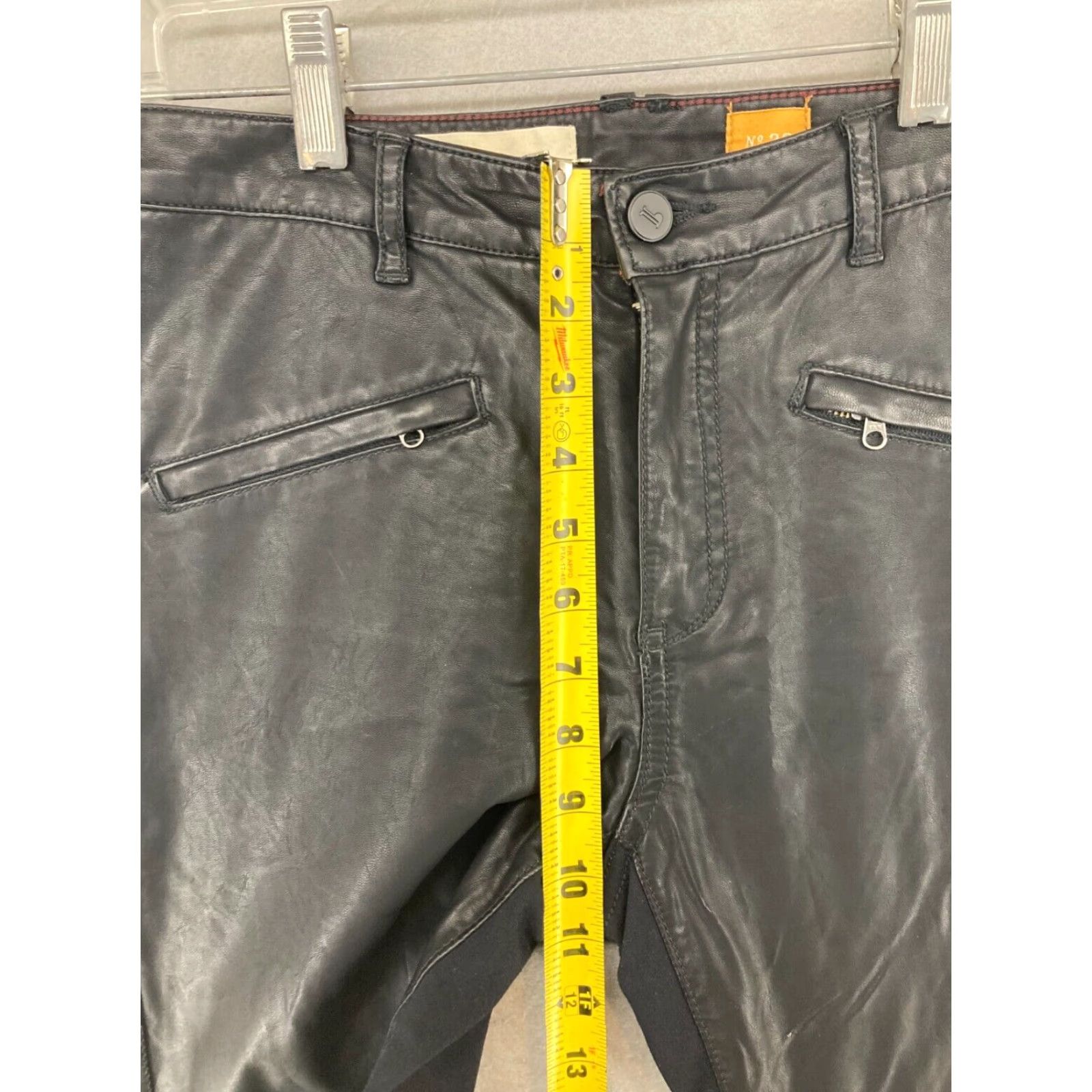Vintage PILCRO AND THE LETTERPRESS Women’s Jegging Pants 30 Black Faux Leather Skin Tight 90s Gothic Size 30" / US 8 / IT 44 - 4 Thumbnail