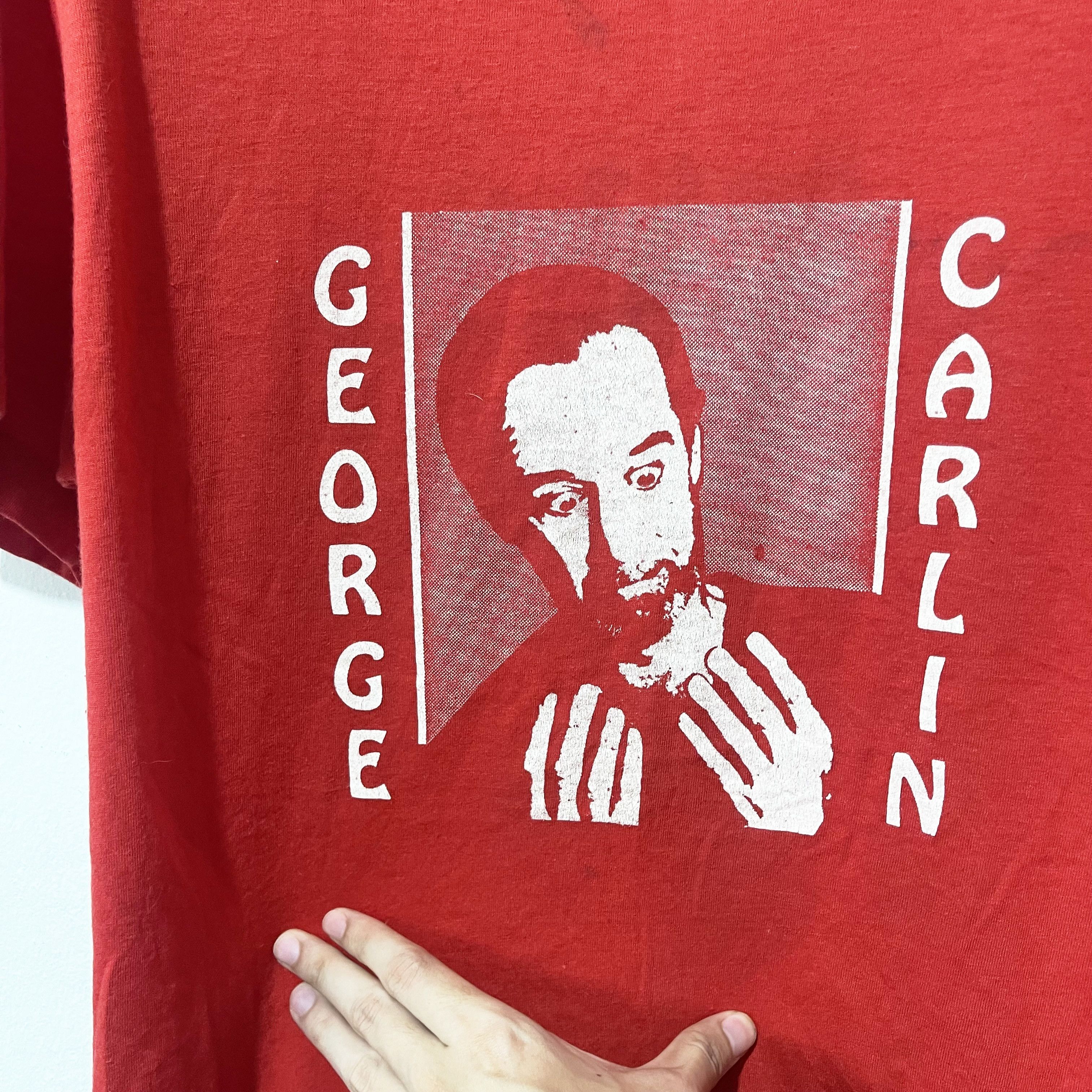 Vintage Vintage 80s George Carlin T-Shirt Size US M / EU 48-50 / 2 - 2 Thumbnail