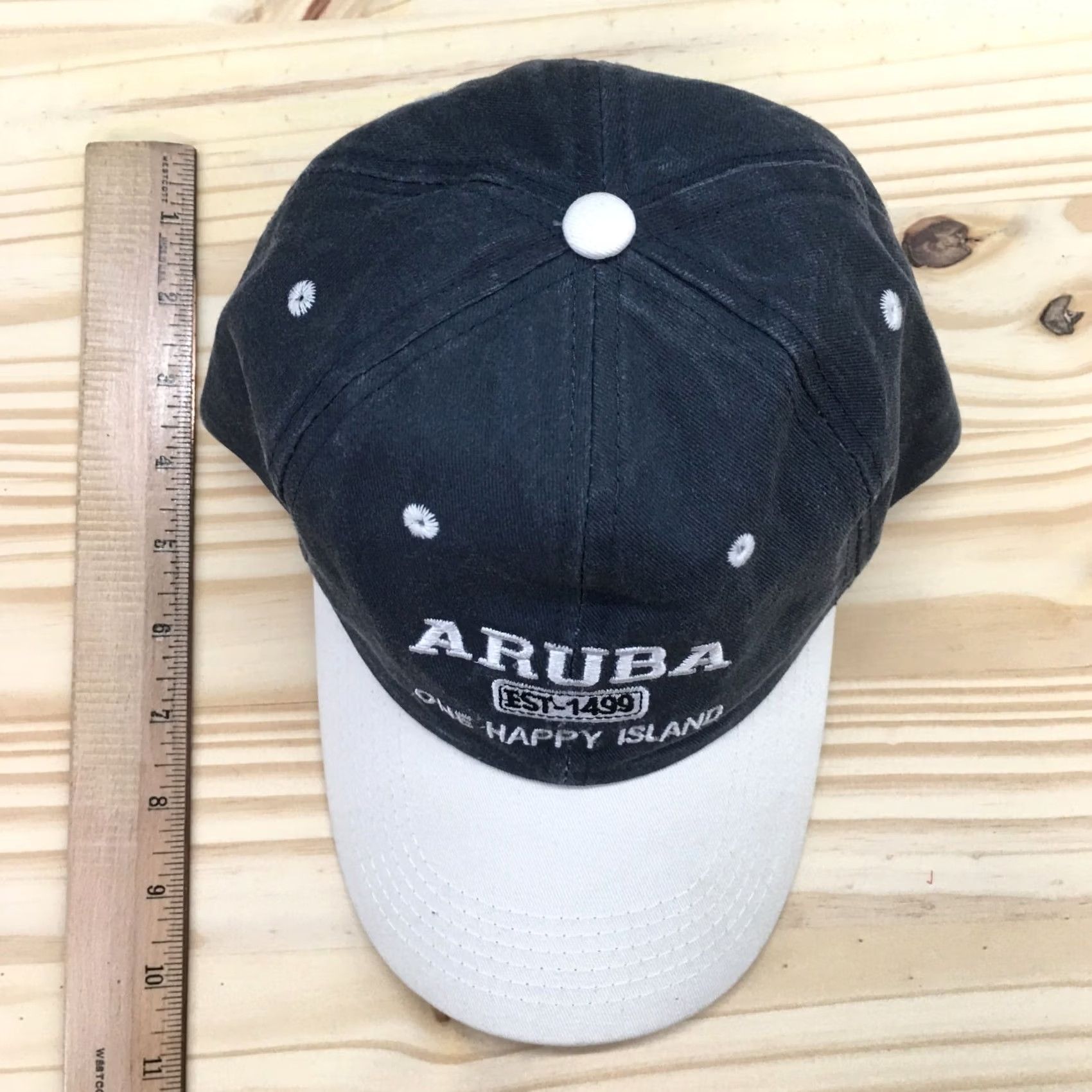 Logo 7 Aruba One Happy Island Baseball Cap Mens Blue OS Curved Brim Embroidered Logo Size ONE SIZE - 3 Thumbnail