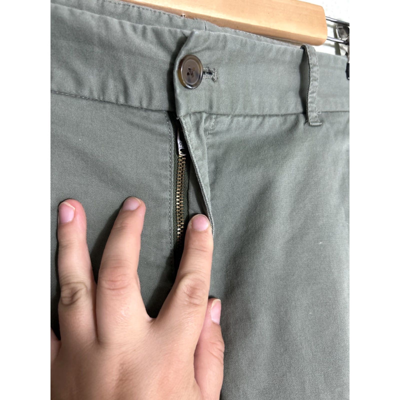 J.Crew J.CREW Pants Womens 4 Sage Green Frankie Stretch Chino Career Pants 30x27 Size 27" / US 4 / IT 40 - 6 Thumbnail