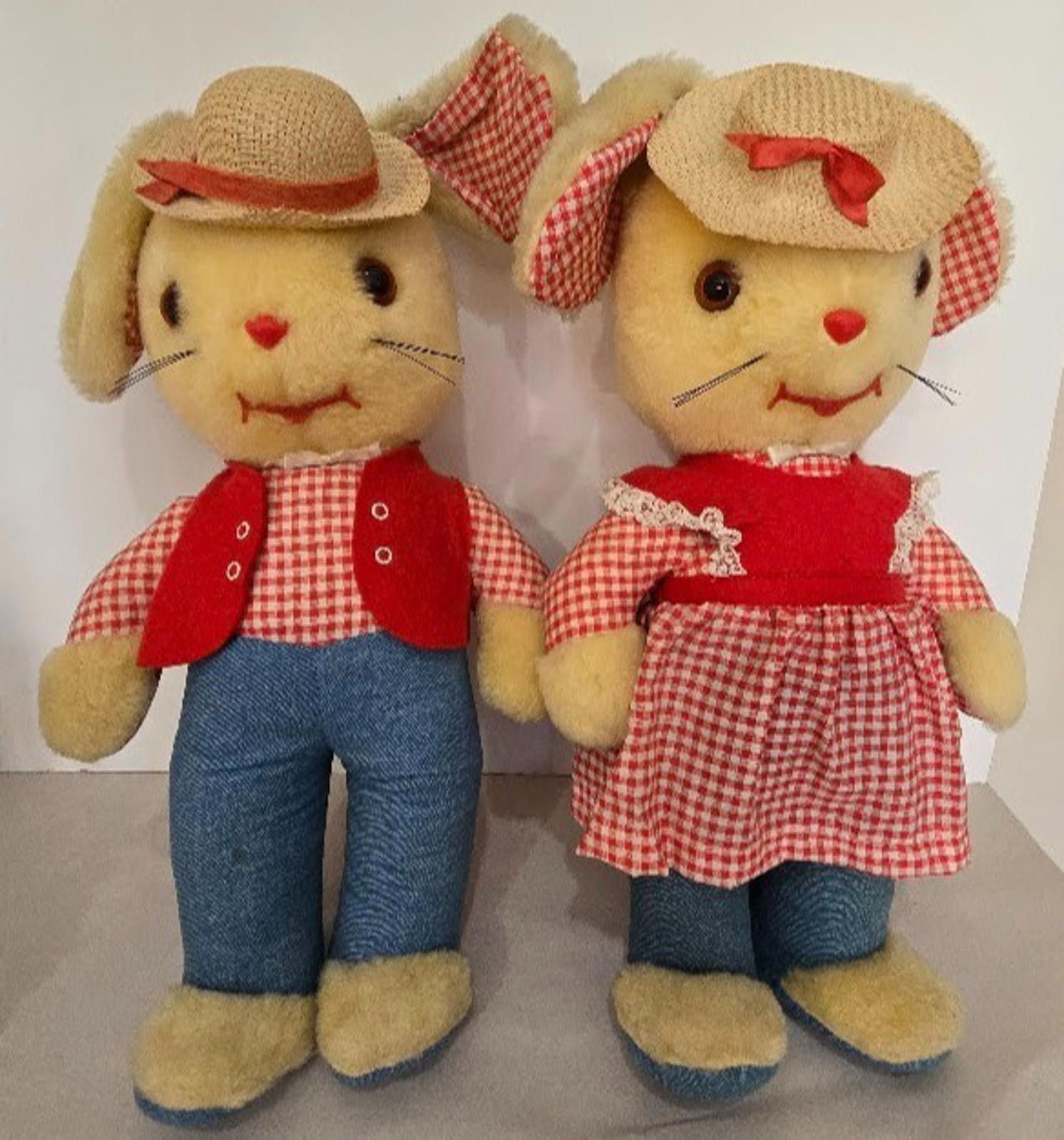 Guns N' Roses Gund Vintage Boy and Girl Bunny Set 19" Standing Size ONE SIZE - 1 Thumbnail
