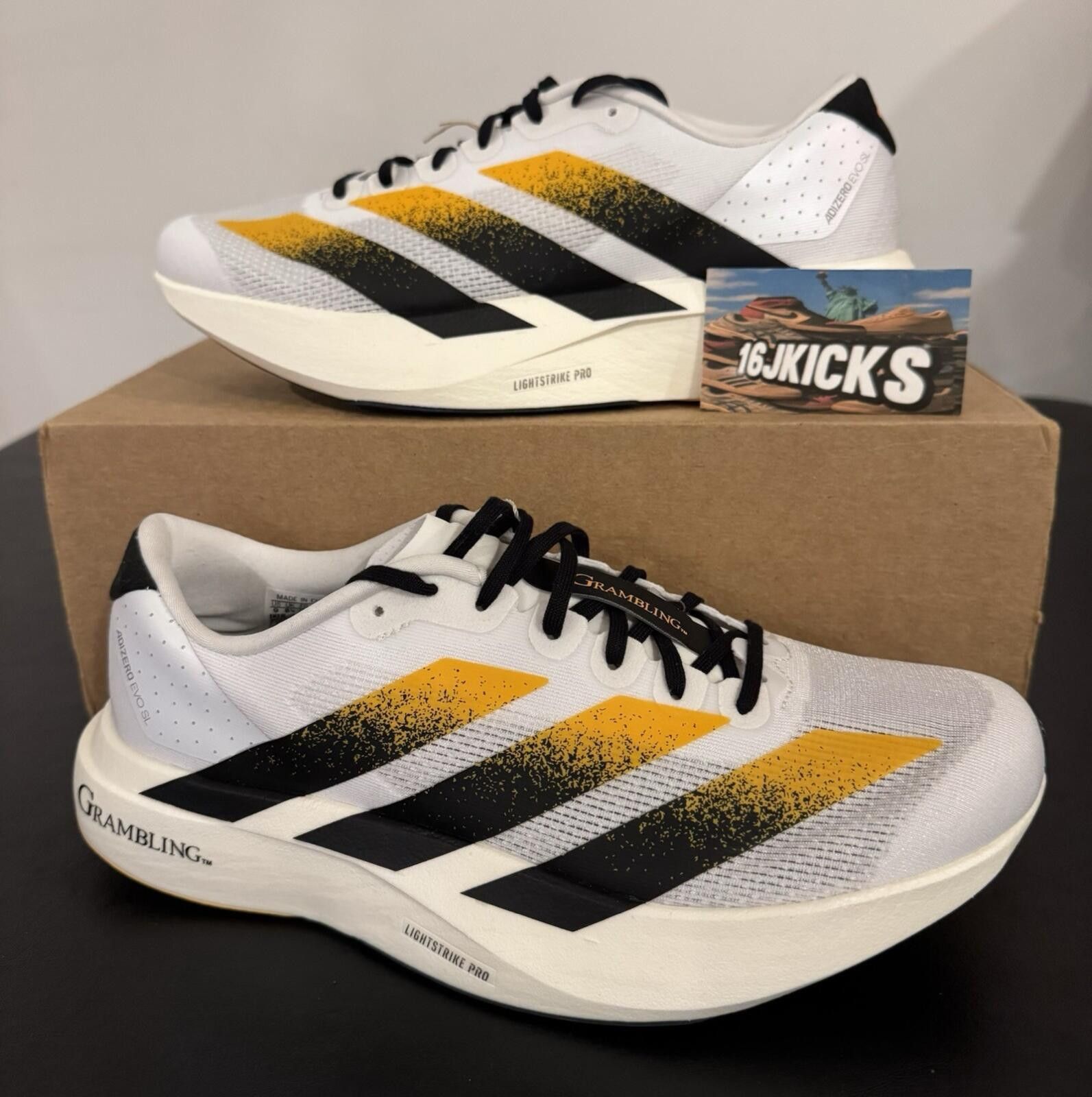 Adidas Size 9 - Adidas Adizero EVO SL Gambling State Tigers Size US 10 / EU 43 - 1 Thumbnail