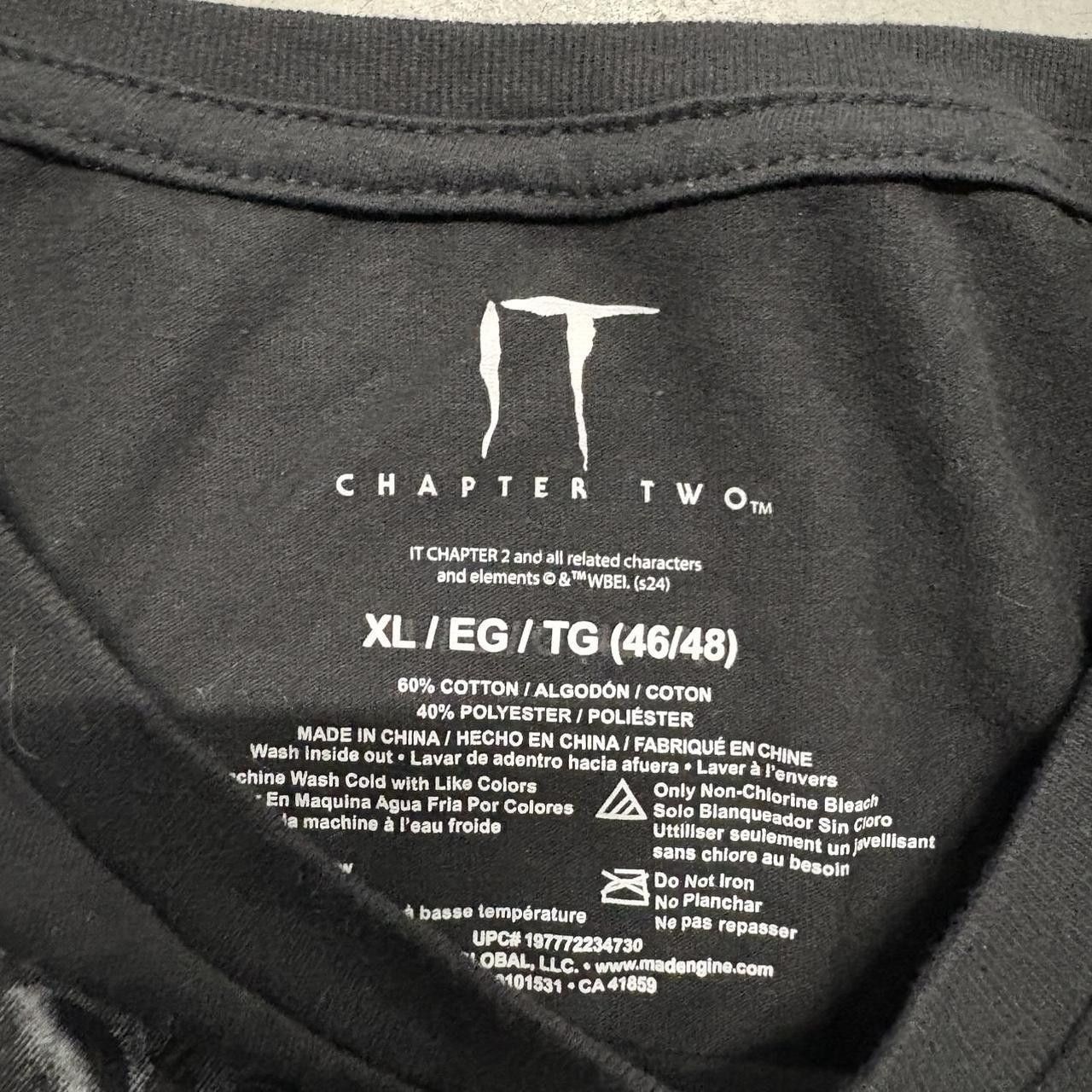Vintage Crazy Vintage Y2K/2000s Pennywise Black IT Chapter Two Horror AOP Graphic Tee! Size US M / EU 48-50 / 2 - 5 Thumbnail