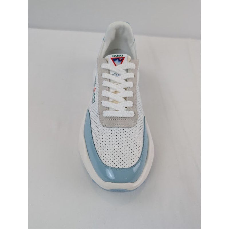 Casablanca o1rshd1 Leather Atlantis Sneaker in White / Light Blue Size US 9 / EU 42 - 16 Thumbnail