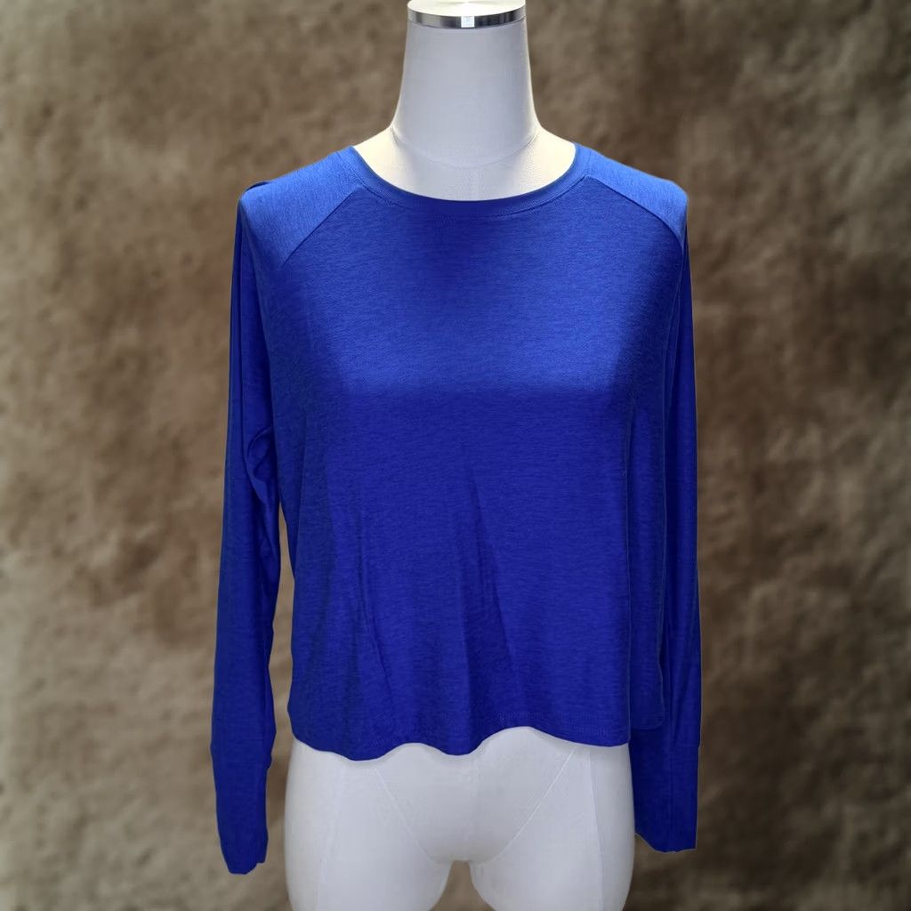 Prana prAna Shirt Womens Medium Blue Long Sleeve Raglan Relaxed Fit Tee Yoga Size M / US 6-8 / IT 42-44 - 1 Thumbnail