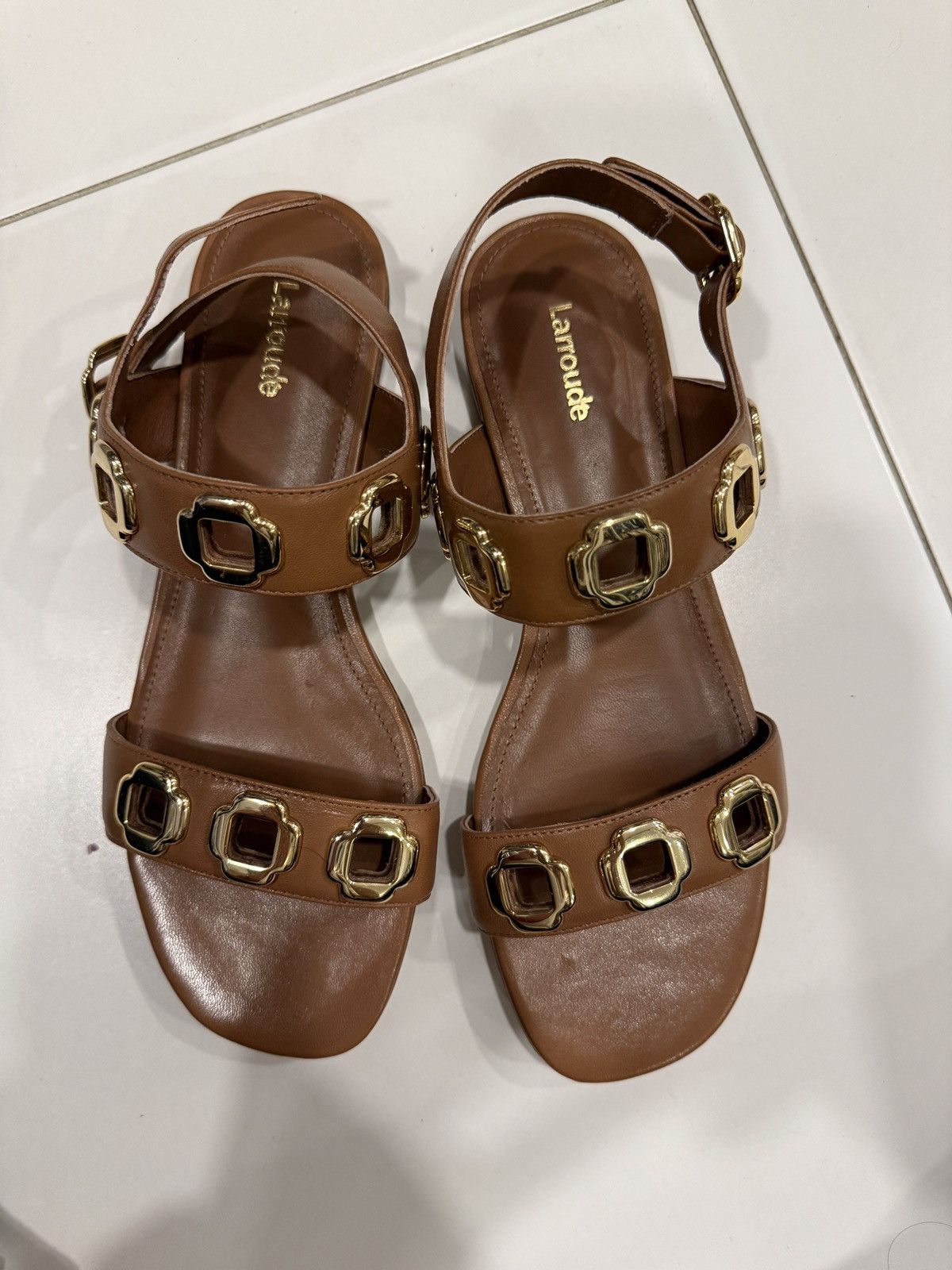 Larroude Larroude Flat Sandals Size US 10 / IT 40 - 4 Thumbnail
