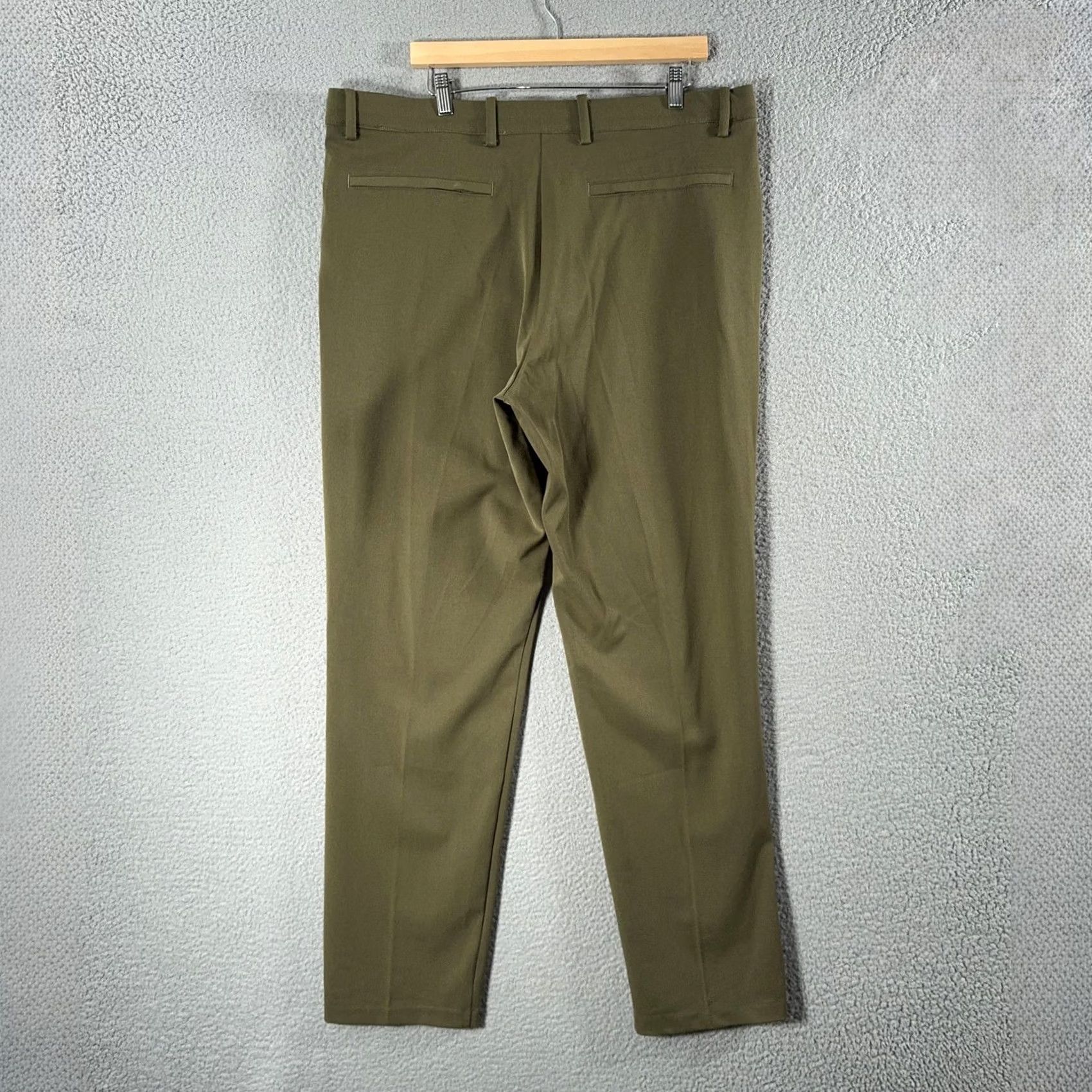 Quince Quince Mens Ultra-Stretch 24/7 Smart Chino Pants Olive Green 40x34 Chino Pants Regular Tapered Front Zip Fly Pockets Belted Business Casual Size US 40 / EU 56 - 3 Thumbnail