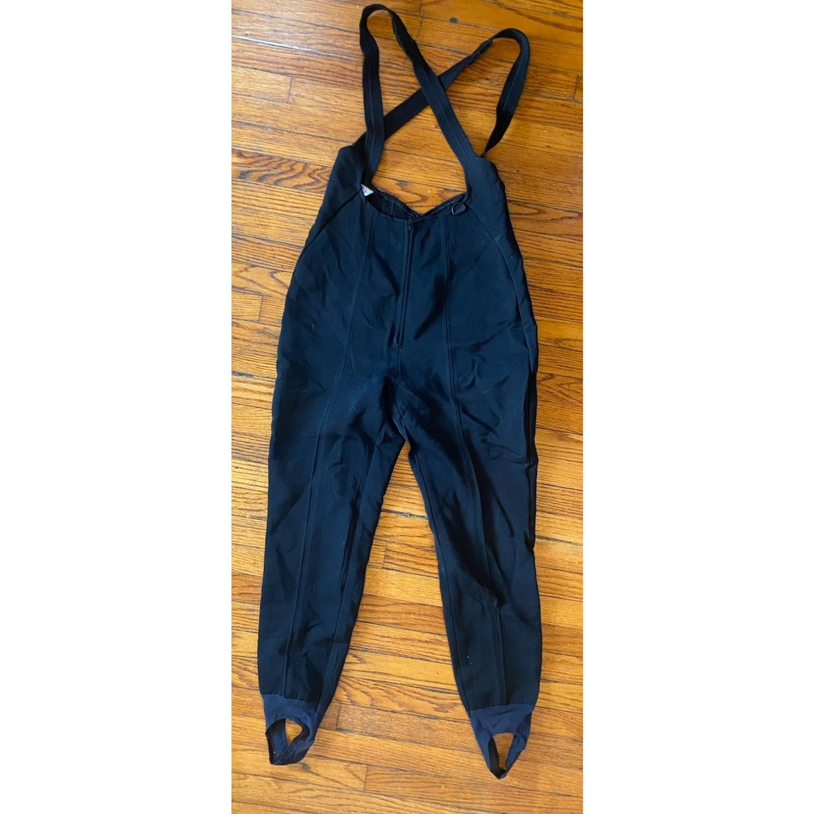 Vintage VTG Schoeller Bib Ski Pants Women 6 Black Stirrup Winter USA Size S / US 4 / IT 40 - 4 Thumbnail