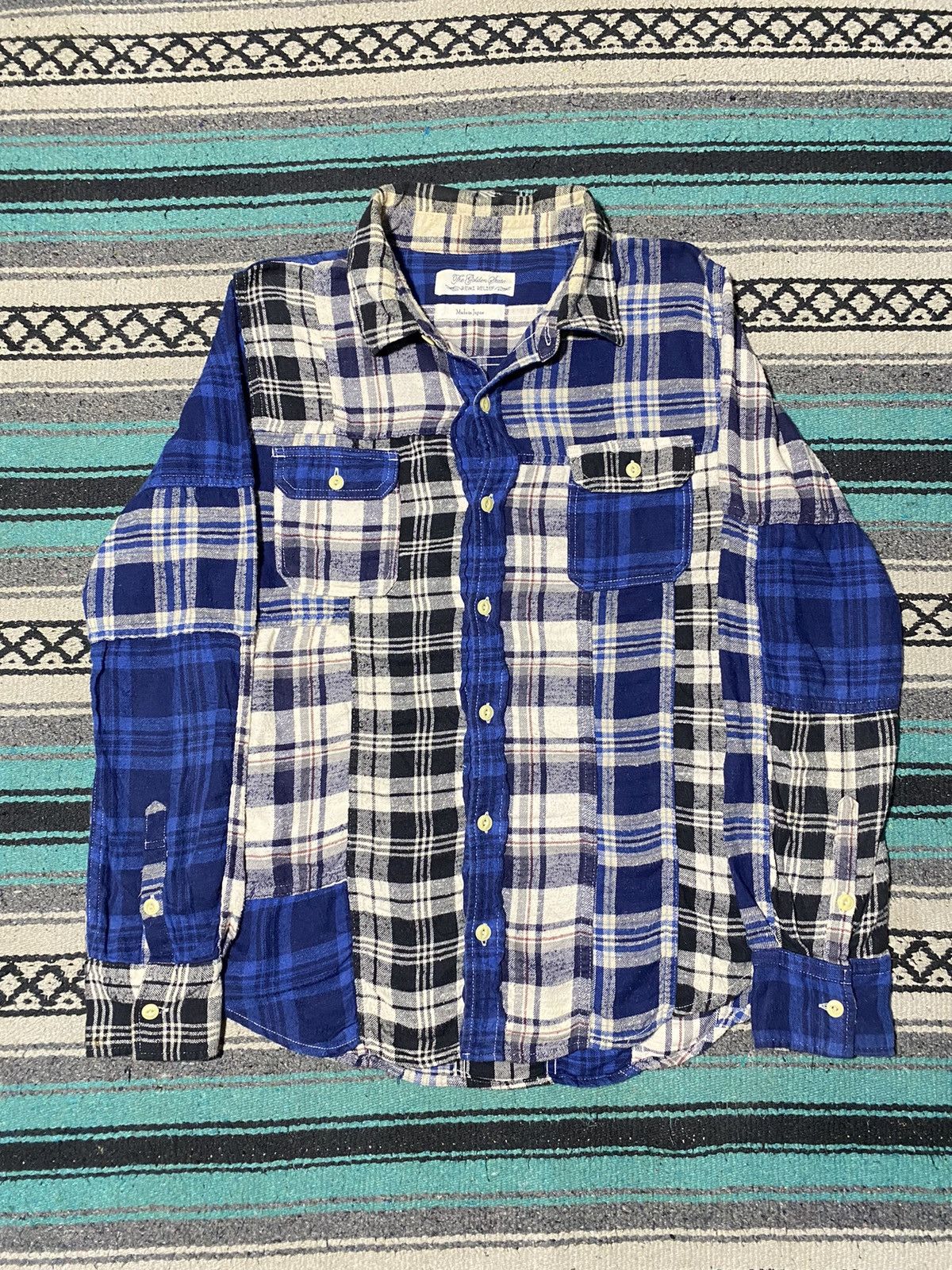 Remi Relief Remi Relief Patchwork Flannel Shirt Size US L / EU 52-54 / 3 - 2 Thumbnail