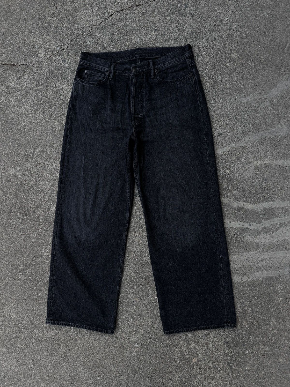 Acne Studios 1981M Vintage Black Loose Fit Jeans