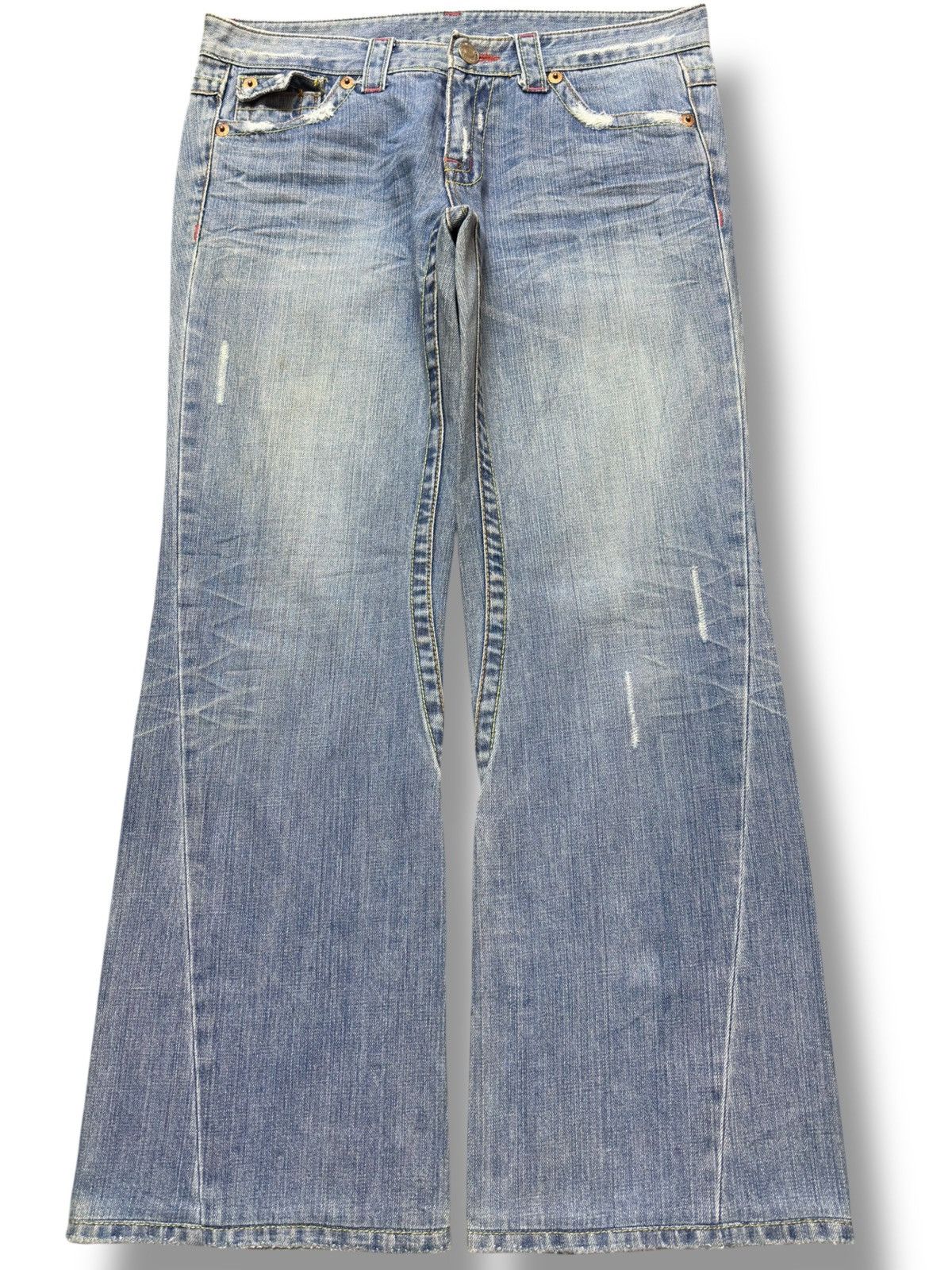 Hysteric Glamour Vintage Japanese Brand Flare Faded Distressed Denim Size US 31 - 1 Thumbnail