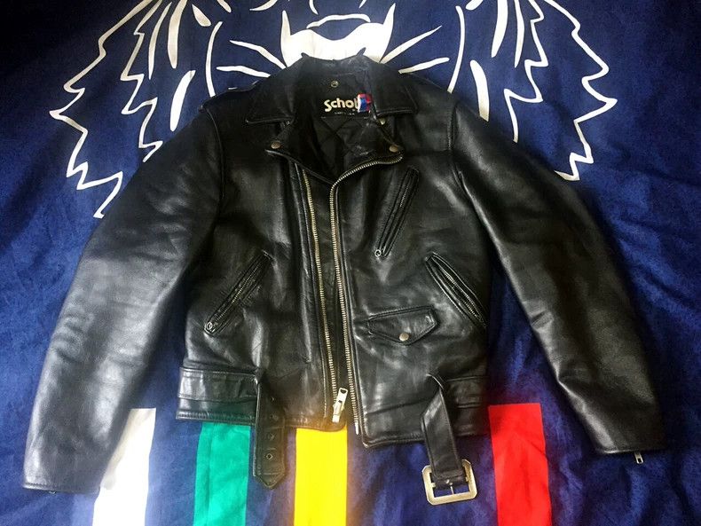 Schott Schott Cowhide cable-stayed locomotive leather coat Size US XS / EU 42 / 0 - 1 Thumbnail