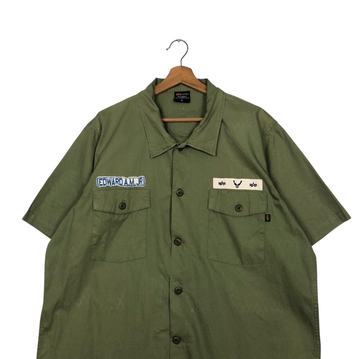 Alpha Industries 📌Vintage Work Shirt Jacket Alpha Industries Military Size US L / EU 52-54 / 3 - 4 Thumbnail