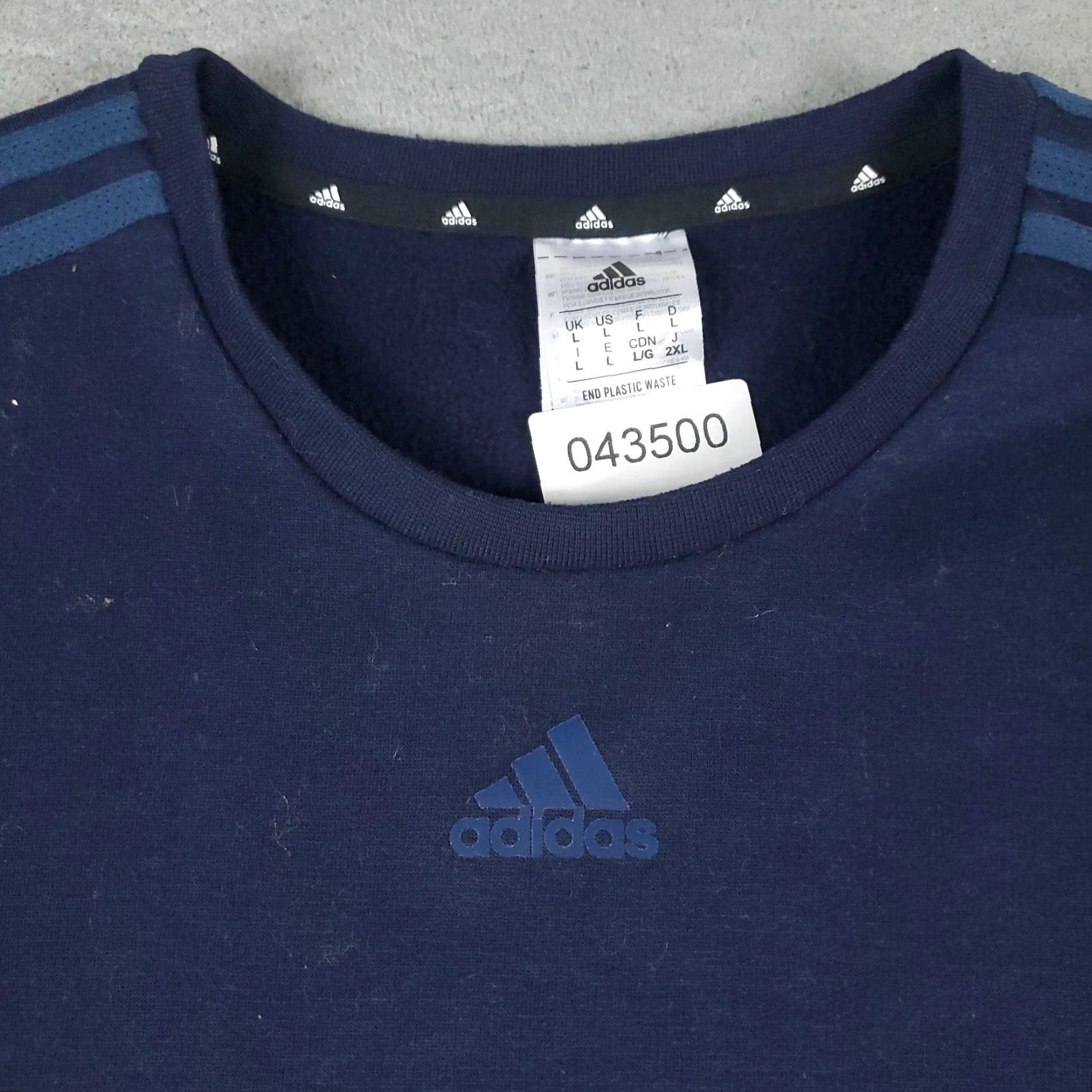 Adidas Adidas Mens Large Blue Logo Casual Pullover Sweatshirt Size US L / EU 52-54 / 3 - 2 Thumbnail