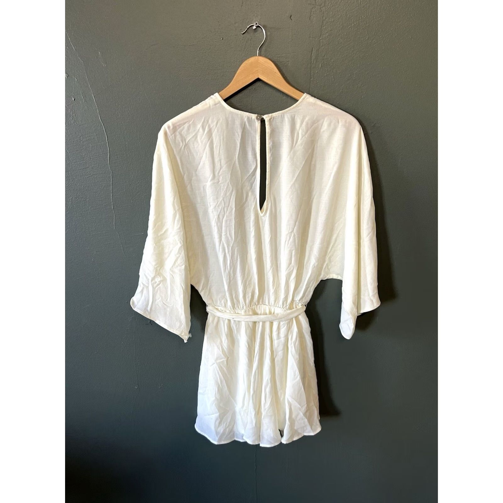Vintage Mumu Womens White 3/4 Sleeve Blouse Top Size Small Size S / US 4 / IT 40 - 2 Thumbnail