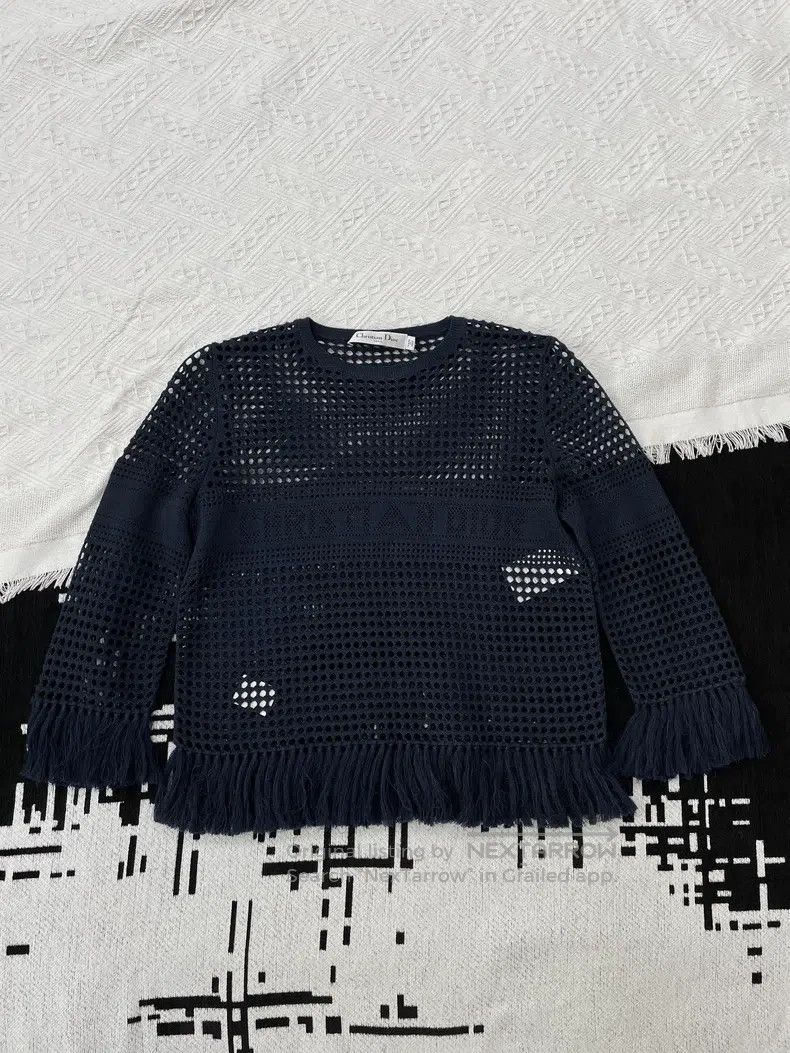 Dior Dior Hollow-out embroidery letter logo tassel knitted long Size XS / US 0-2 / IT 36-38 - 1 Thumbnail