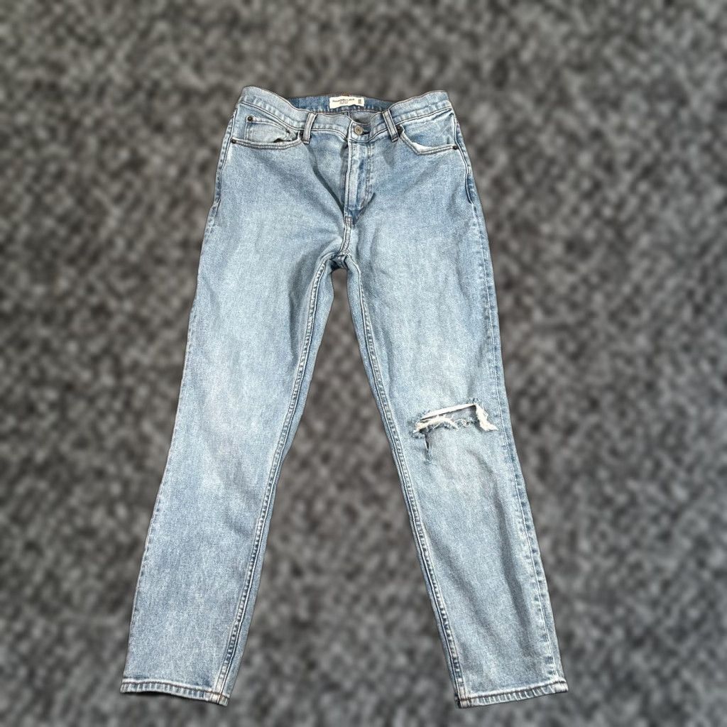 Abercrombie & Fitch VINTAGE Abercrombie & Fitch Women's Skinny Jeans Size 10 High Rise Light Wash Denim Fall Spring Summer Size 32" / US 10 / IT 46 - 1 Thumbnail