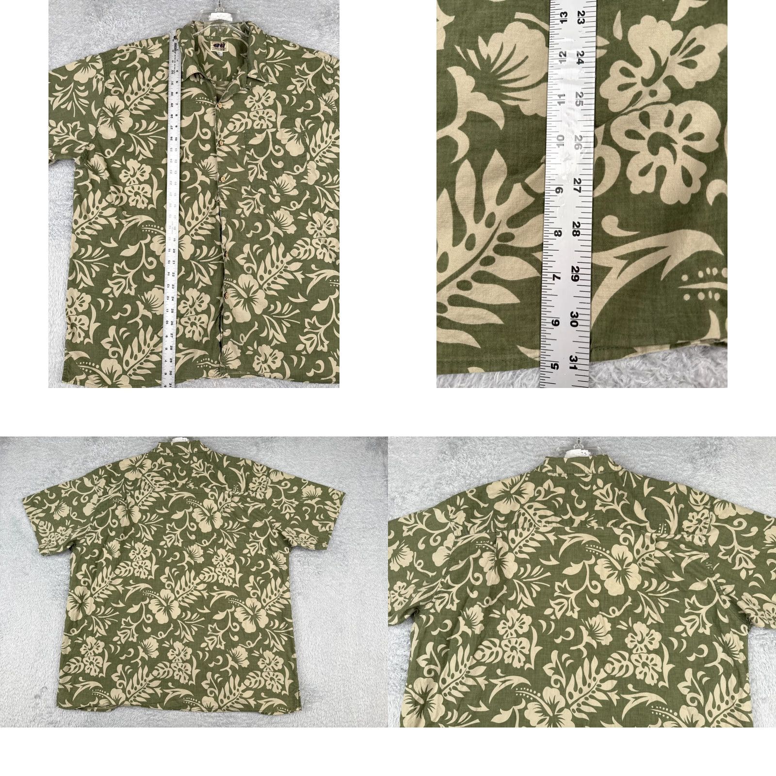Vintage Address Unknown Shirt Mens 2XL Green Floral Hawaiian Button-Up Shirt Size US XXL / EU 58 / 5 - 9 Thumbnail