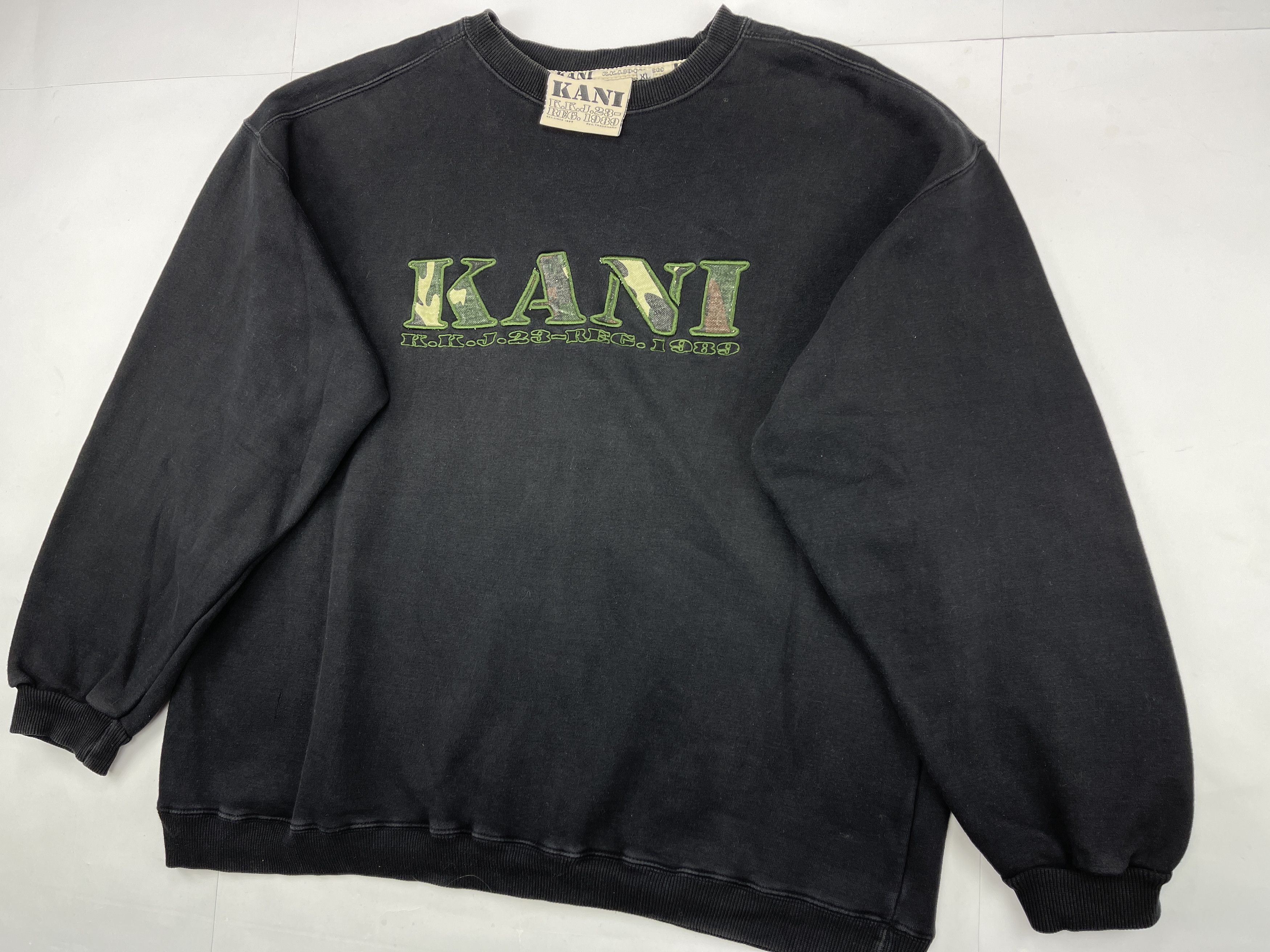Karl Kani KARL KANI sweatshirt, black, vintage Kani, 90s hip hop XL Size US XL / EU 56 / 4 - 3 Thumbnail