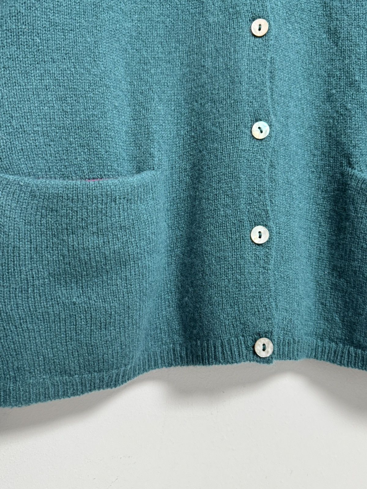 Gudrun Sjoden Gudrun Sjoden Cardigan Knit Sweater Wool Green Pink Pocket M Size M / US 6-8 / IT 42-44 - 5 Thumbnail