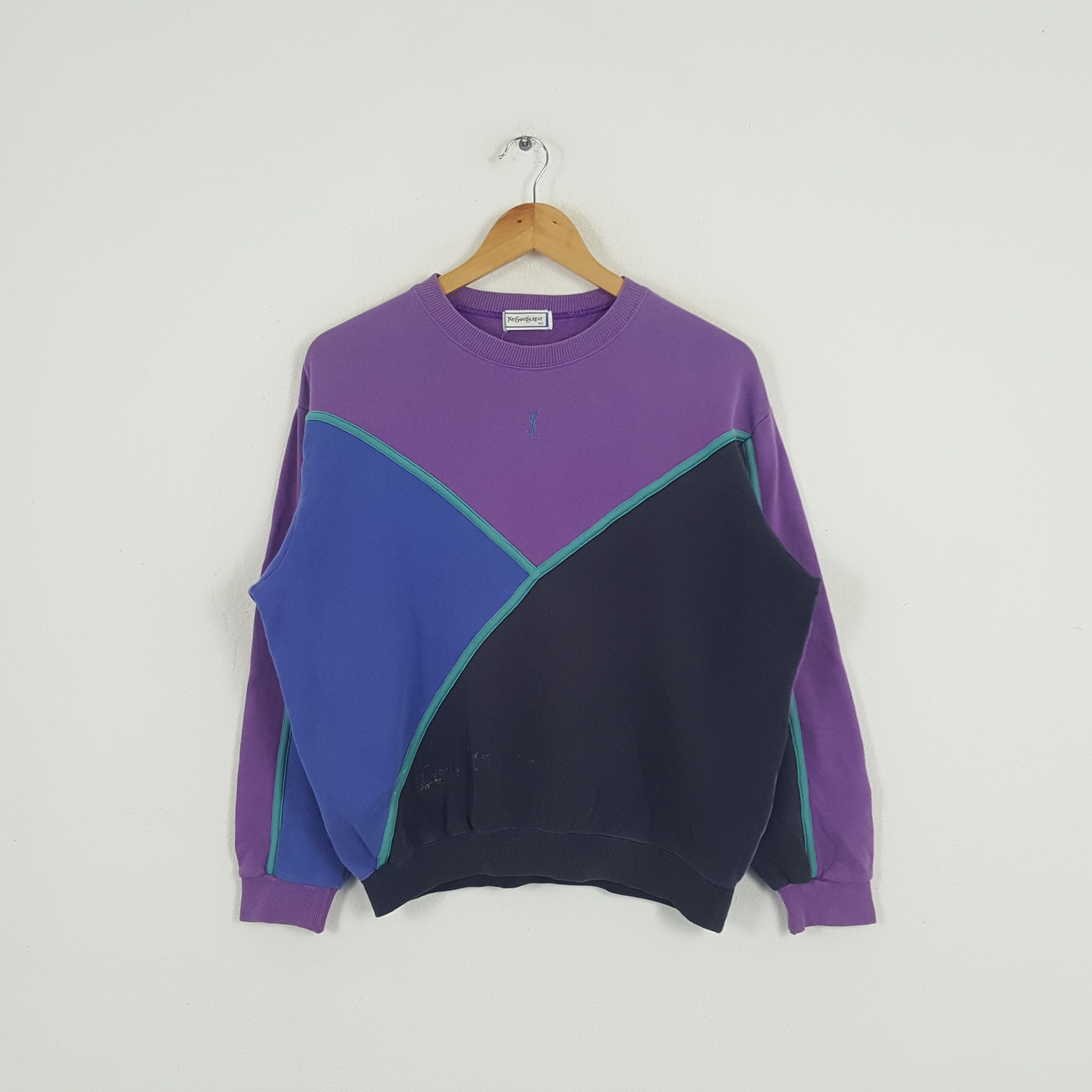 Vintage × Yves Saint Laurent Vintage Yves Saint Laurent Luxury Brand YSL Logo Sweatshirt Size US L / EU 52-54 / 3 - 1 Thumbnail