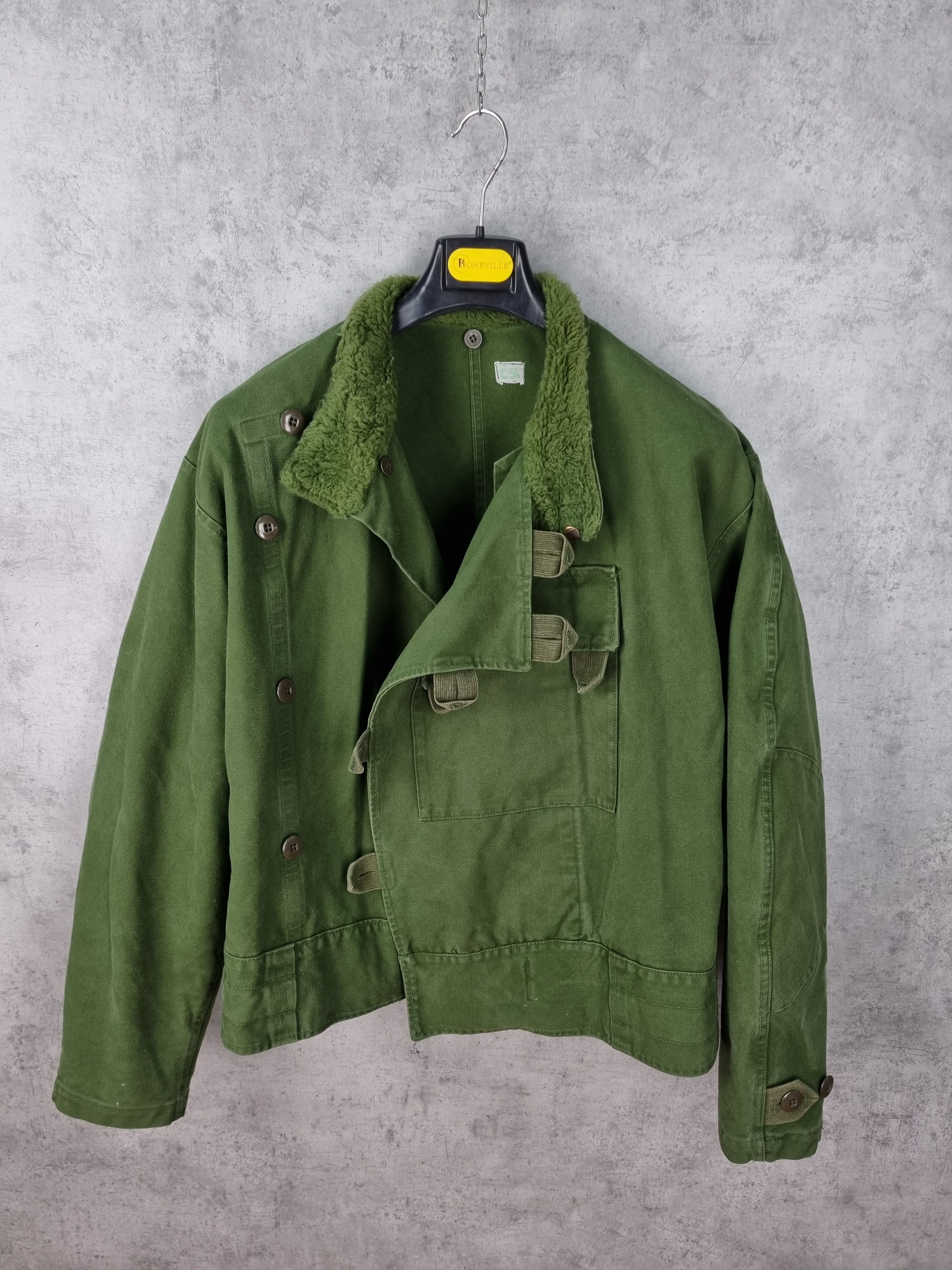 Vintage Rare 60s Authentic Swedish Army Motorcycle Jacket Size US L / EU 52-54 / 3 - 5 Thumbnail
