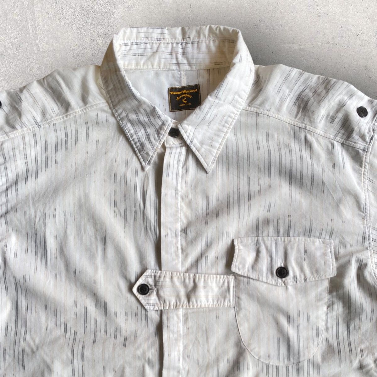 Vivienne Westwood Vintage 2000’s Degraded Striped Shirt Size US L / EU 52-54 / 3 - 1 Thumbnail