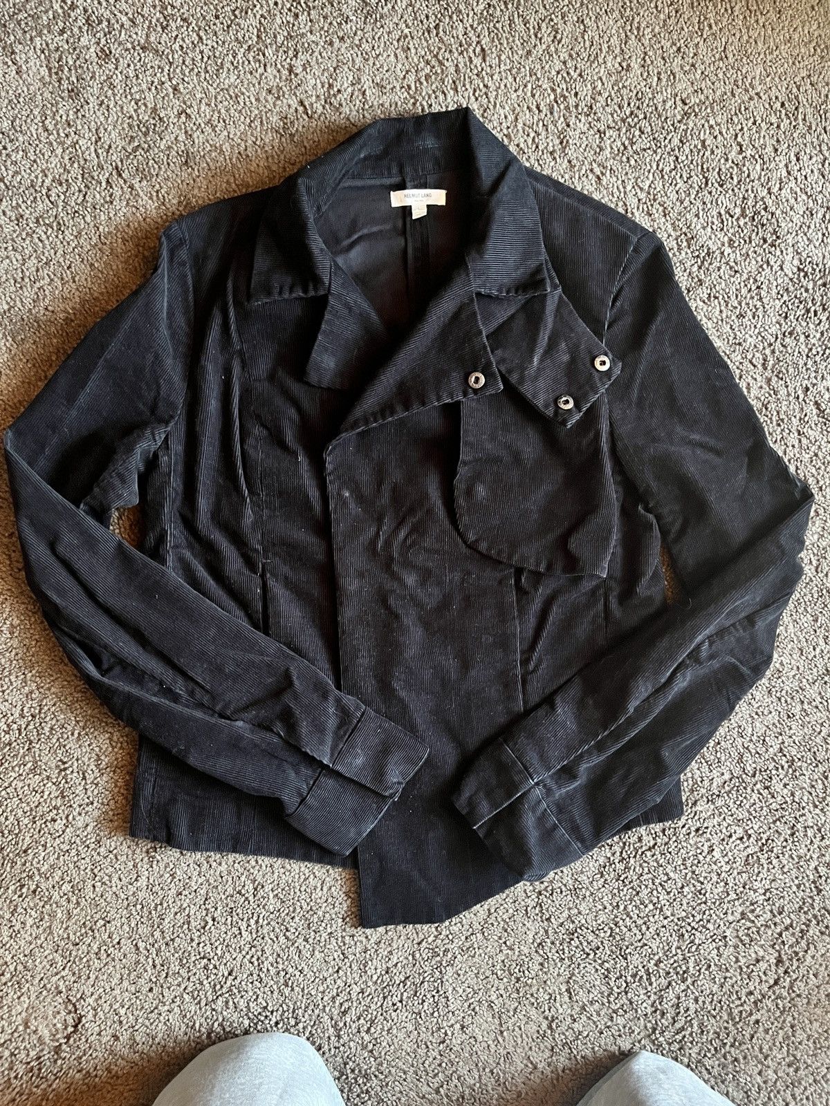 Helmut Lang Helmut Lang Asymmetrical Cropped Mini Jacket Size L / US 10 / IT 46 - 3 Thumbnail