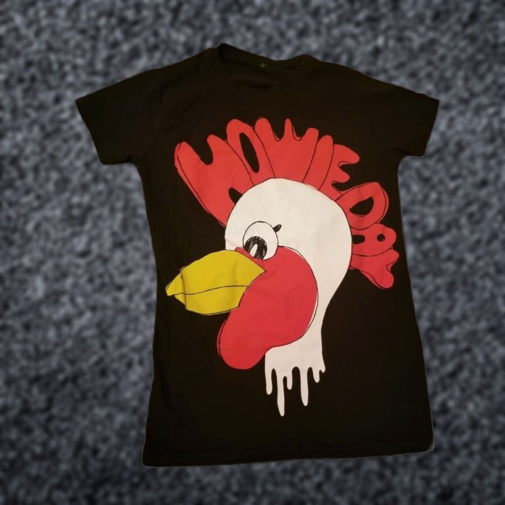 Vintage VINTAGE Howie Day Rooster T-Shirt Black Short Sleeve Womens S Crew Neck 100% Cotton Teens You And I Collide Size S / US 4 / IT 40 - 1 Thumbnail