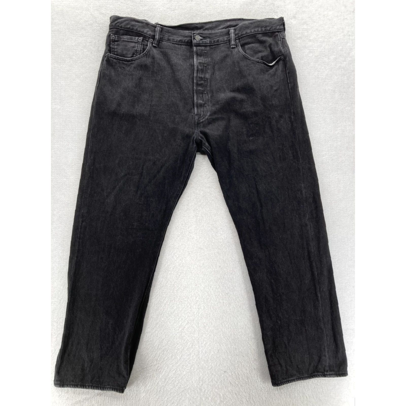 Levi's Levi's 501 XX Jeans Mens 42x30 Straight Black Denim Button Fly Mid Rise Grunge Size US 42 / EU 58 - 2 Thumbnail