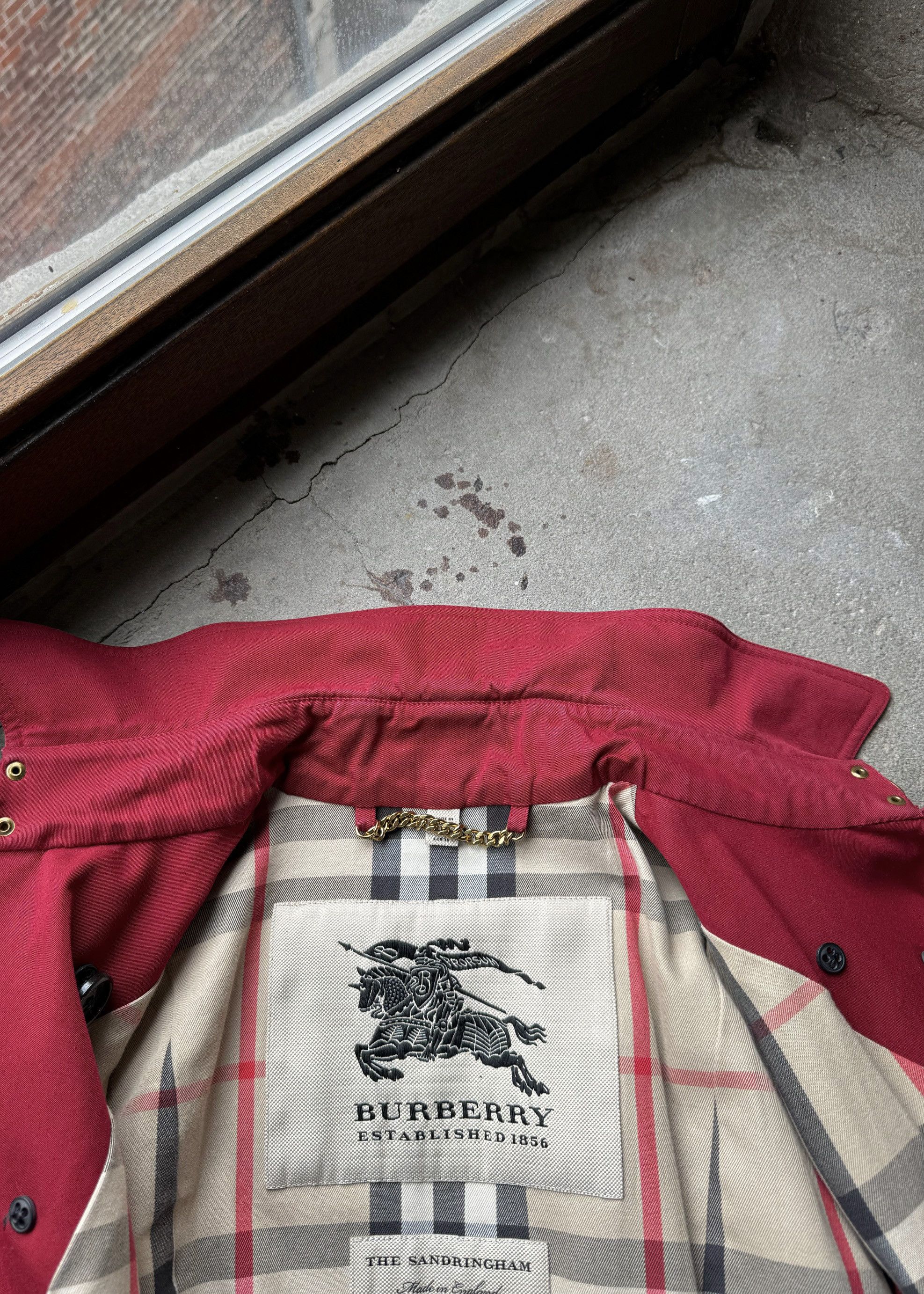 Burberry Burberry The Sandringham Red Double Breasted Trench Coat Size S / US 4 / IT 40 - 10 Thumbnail
