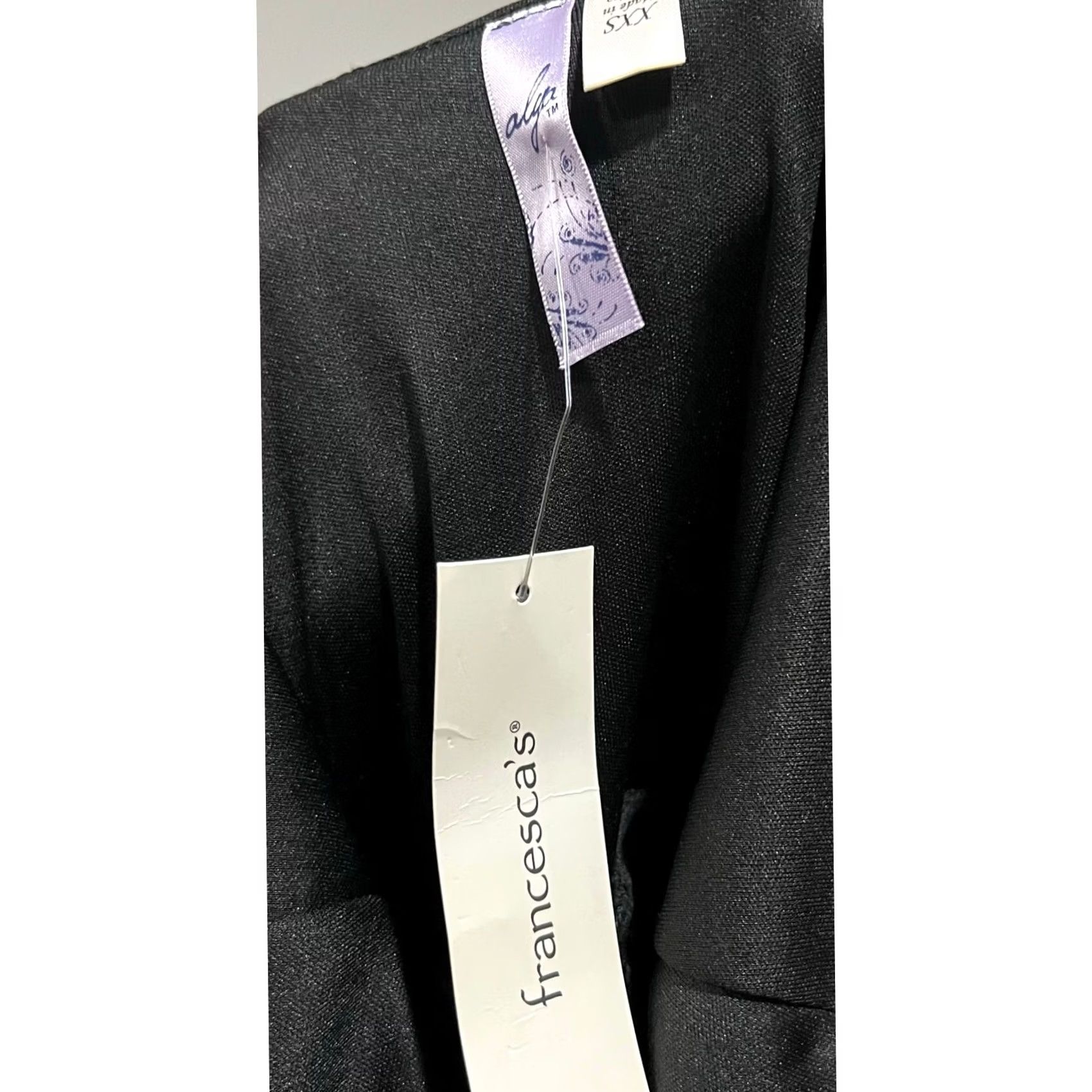 Vintage Francesca's Casual Dress Black Maxi Jersey Knit Tie Front Spaghetti Straps XXS Dress Tank Dress Sleeveless Women Size XXS / US 00 / IT 34 - 7 Thumbnail