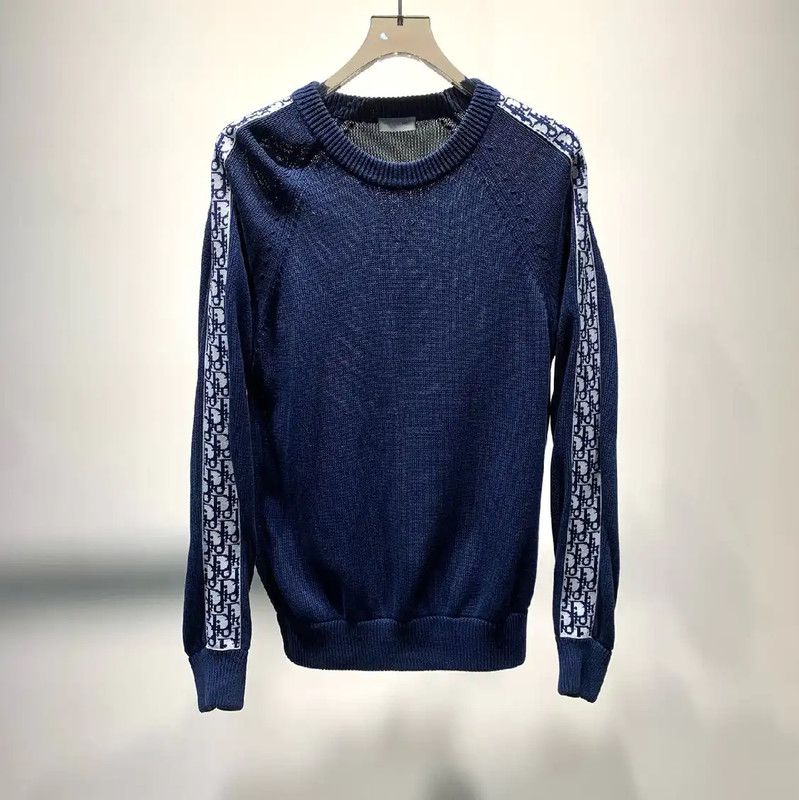 Dior Dior Men's Navy Cotton Pullover Sweater 0089 Size US S / EU 44-46 / 1 - 1 Thumbnail
