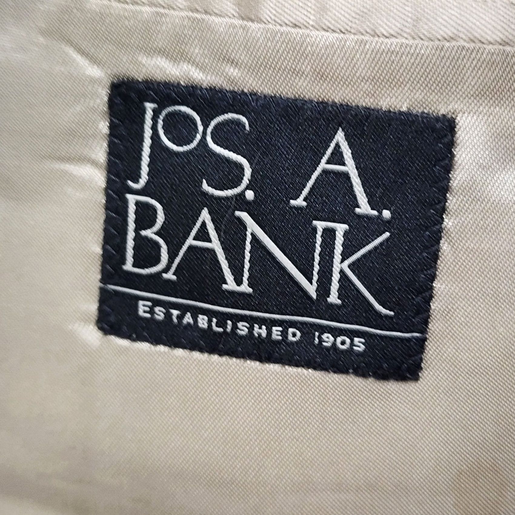 Jos. A. Bank VINTAGE Jos A Bank Jacket Blazer Mens 42L Pale Yellow Gold 100% Silk Sport Coat Mens Button Closure Silk Gold 42L Mens Women Best Fit? Size 42R - 4 Thumbnail