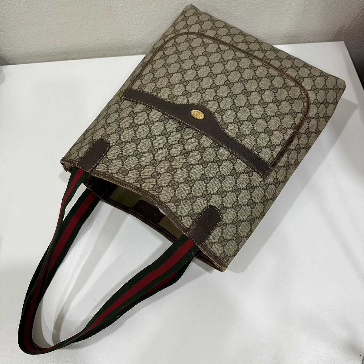 Gucci GG WEB SHERRY LINE VINTAGE GUCCI TOTE BAG 32 Size ONE SIZE - 16 Thumbnail