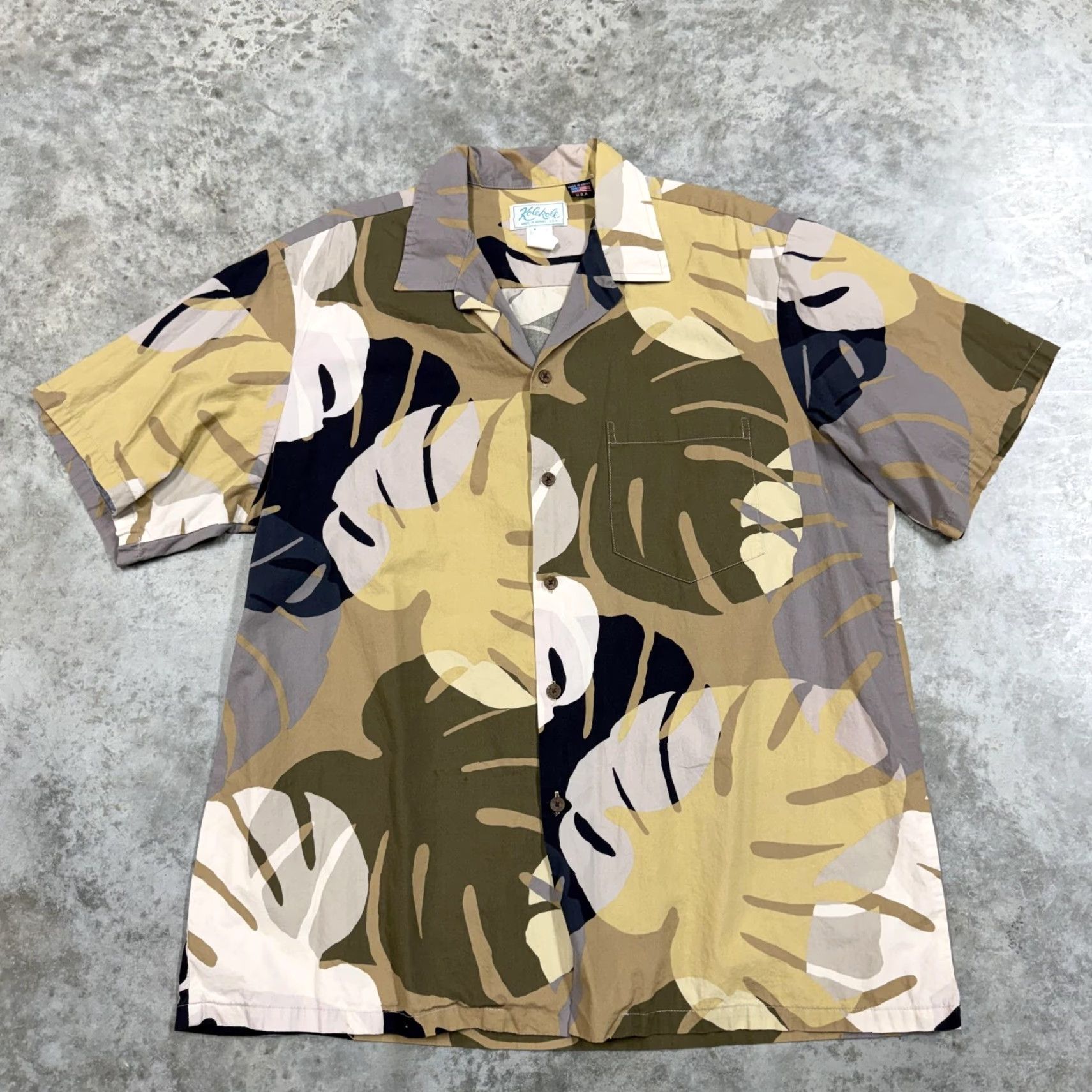 Vintage Kolekole Shirt Mens XL Beige Floral Hawaiian Button Short Sleeve USA Size US XL / EU 56 / 4 - 2 Thumbnail