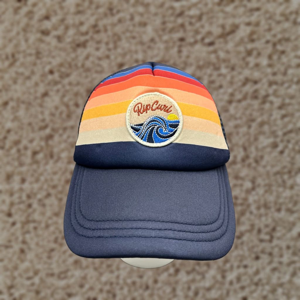 Rip Curl Rip Curl Hat Snap Back Adult Blue Orange Polyester Blend Patch Trucker Size ONE SIZE - 1 Thumbnail