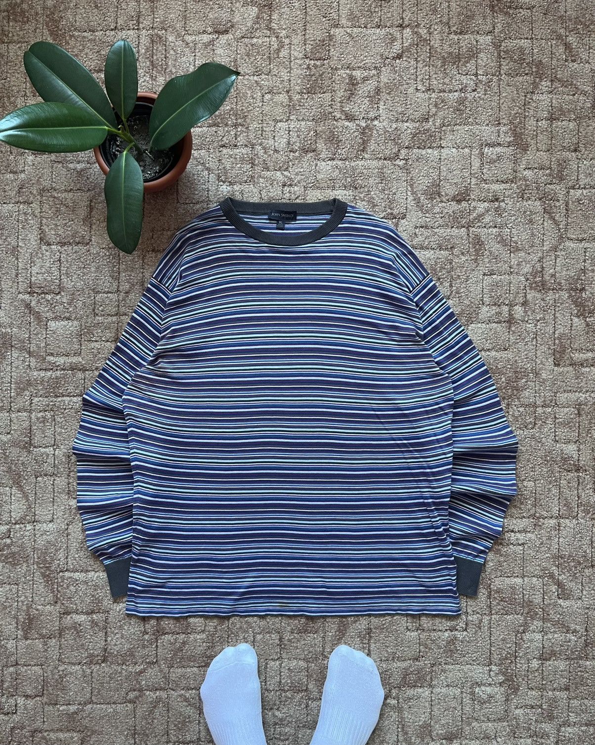 John Smedley John Smedley Wool Striped Women's Sweater Made In England Size XL / US 12-14 / IT 48-50 - 1 Thumbnail