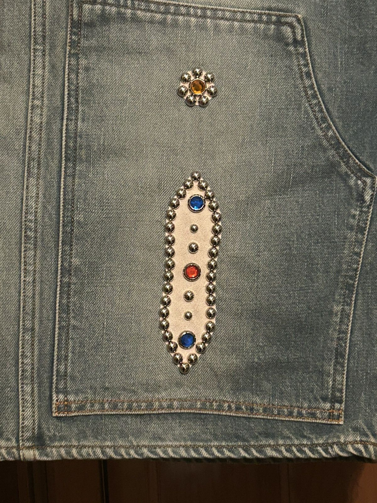 Kapital Kapital studs 14oz denim Shorts 34inch Size US 34 / EU 50 - 4 Thumbnail