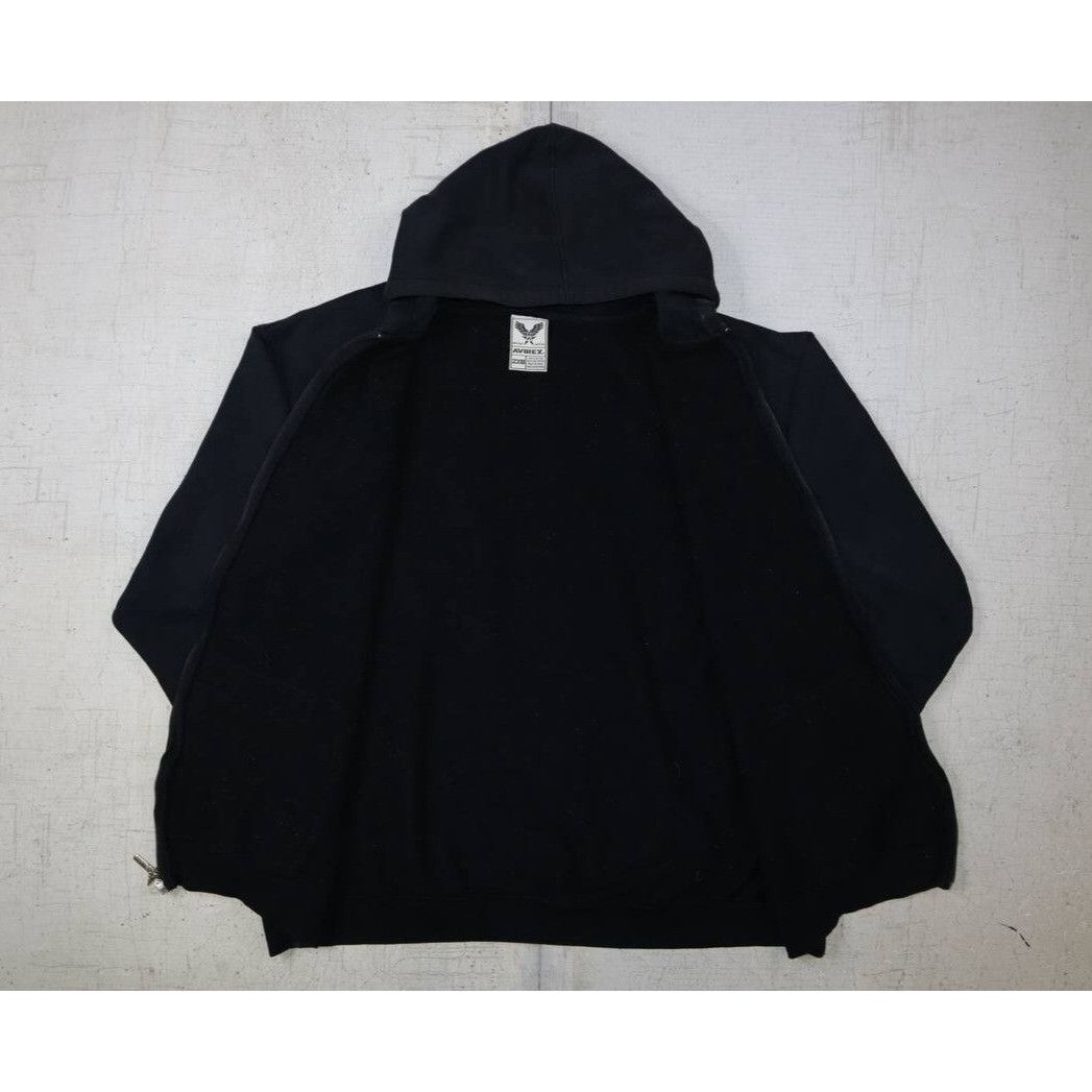 Avirex Vtg Y2K Avirex 2XB Black Hoodie Winged Skull Zip Streetwear Size US XXL / EU 58 / 5 - 4 Thumbnail