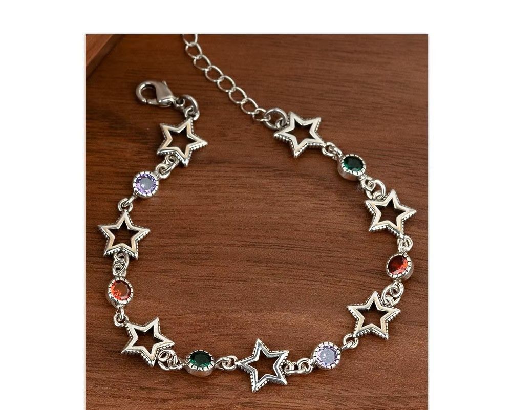 Jewelry Elegant Colorful Crystal Star Bracelets Size ONE SIZE - 1 Thumbnail