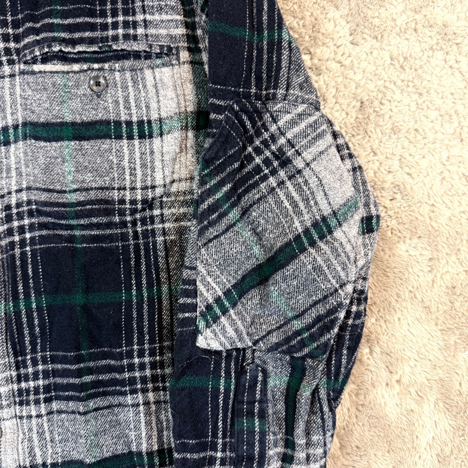 Woolrich Woolen Mills Woolrich Blue Green Shacket Button Down Plaid Shirt Men's M Size US M / EU 48-50 / 2 - 5 Thumbnail