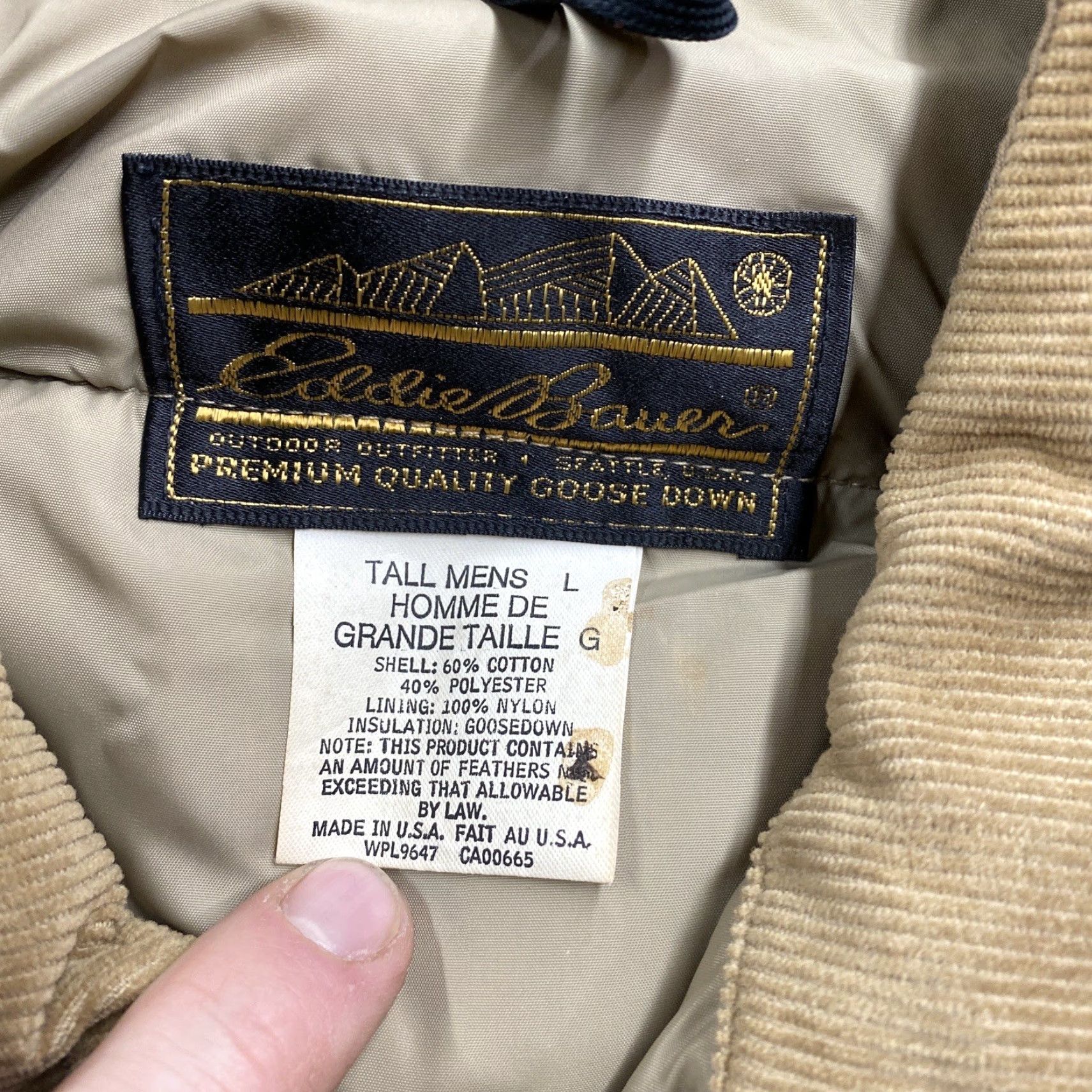 Eddie Bauer VINTAGE Eddie Bauer Goose Down Puffer Jacket Mens L Beige 70S Quilted Parka USA 3-in-1 Jacket Down Insulated Full Zip Lined Size US L / EU 52-54 / 3 - 4 Thumbnail