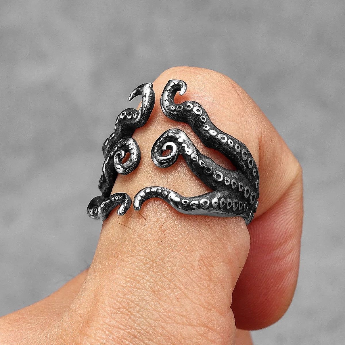 Jewelry Octopus Squid Ring Streetwear Jewelry Fashion Gift Size ONE SIZE - 2 Thumbnail