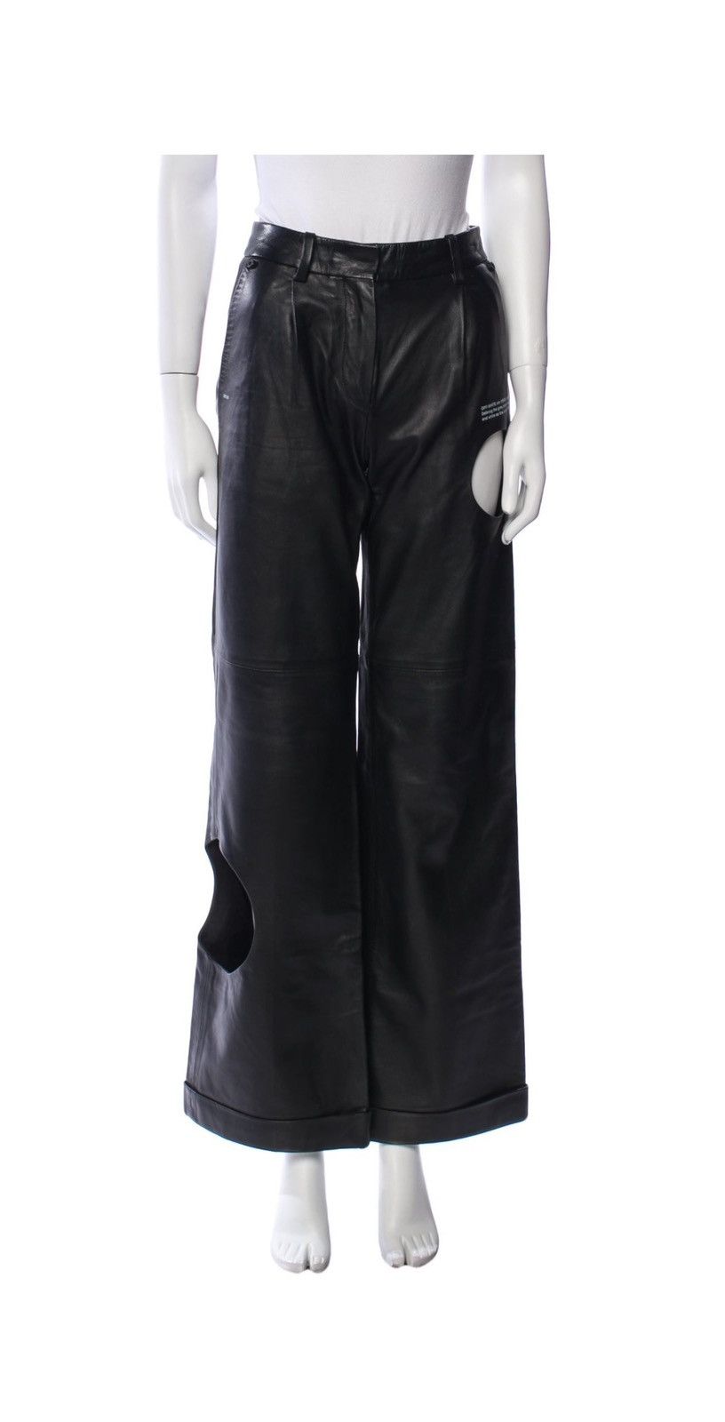 Off-White OFF WHITE LEATHER PANTS Size 25" / US 0 / IT 36 - 1 Thumbnail